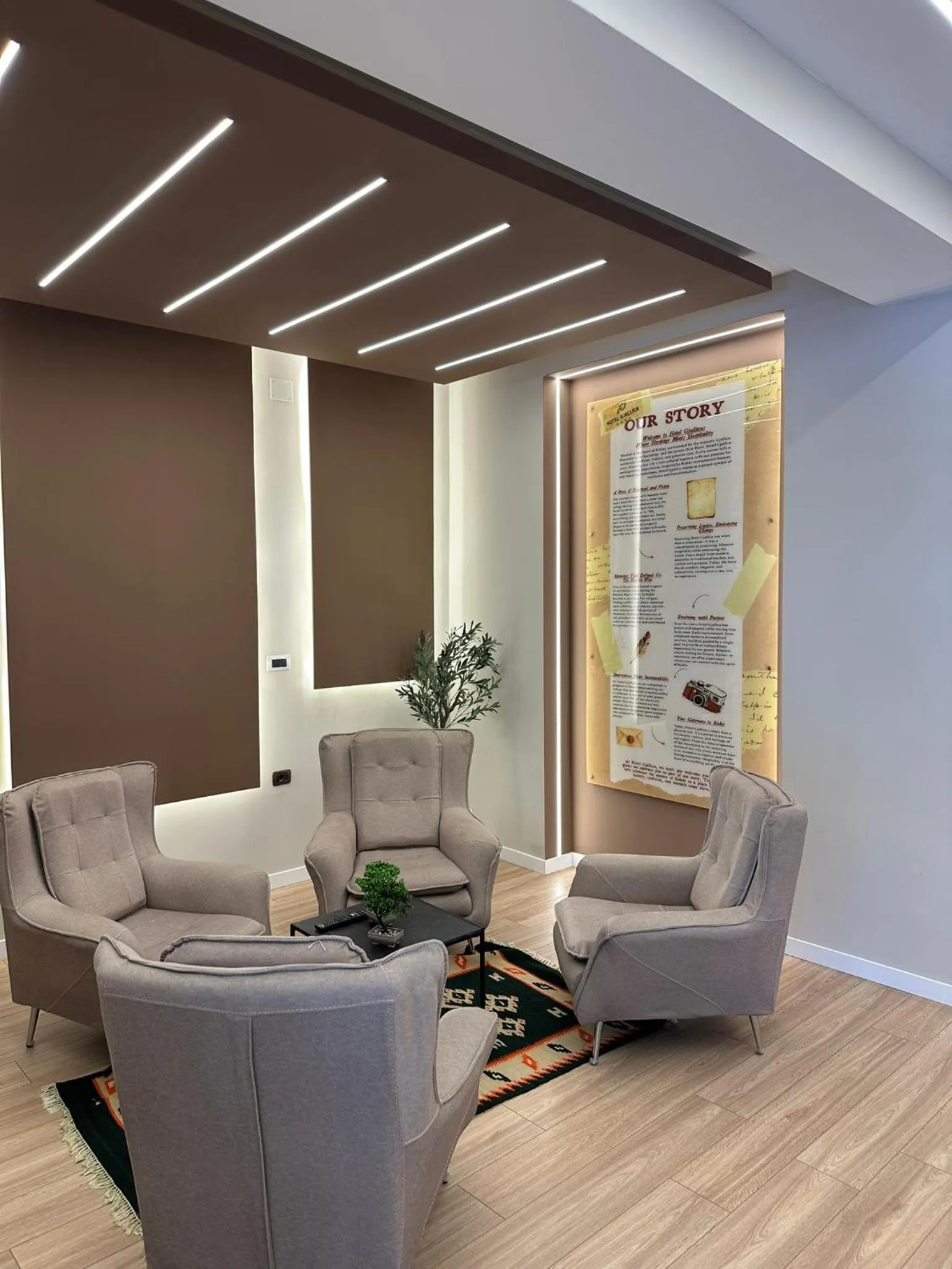 Lobby or reception in Hotel Gjallica