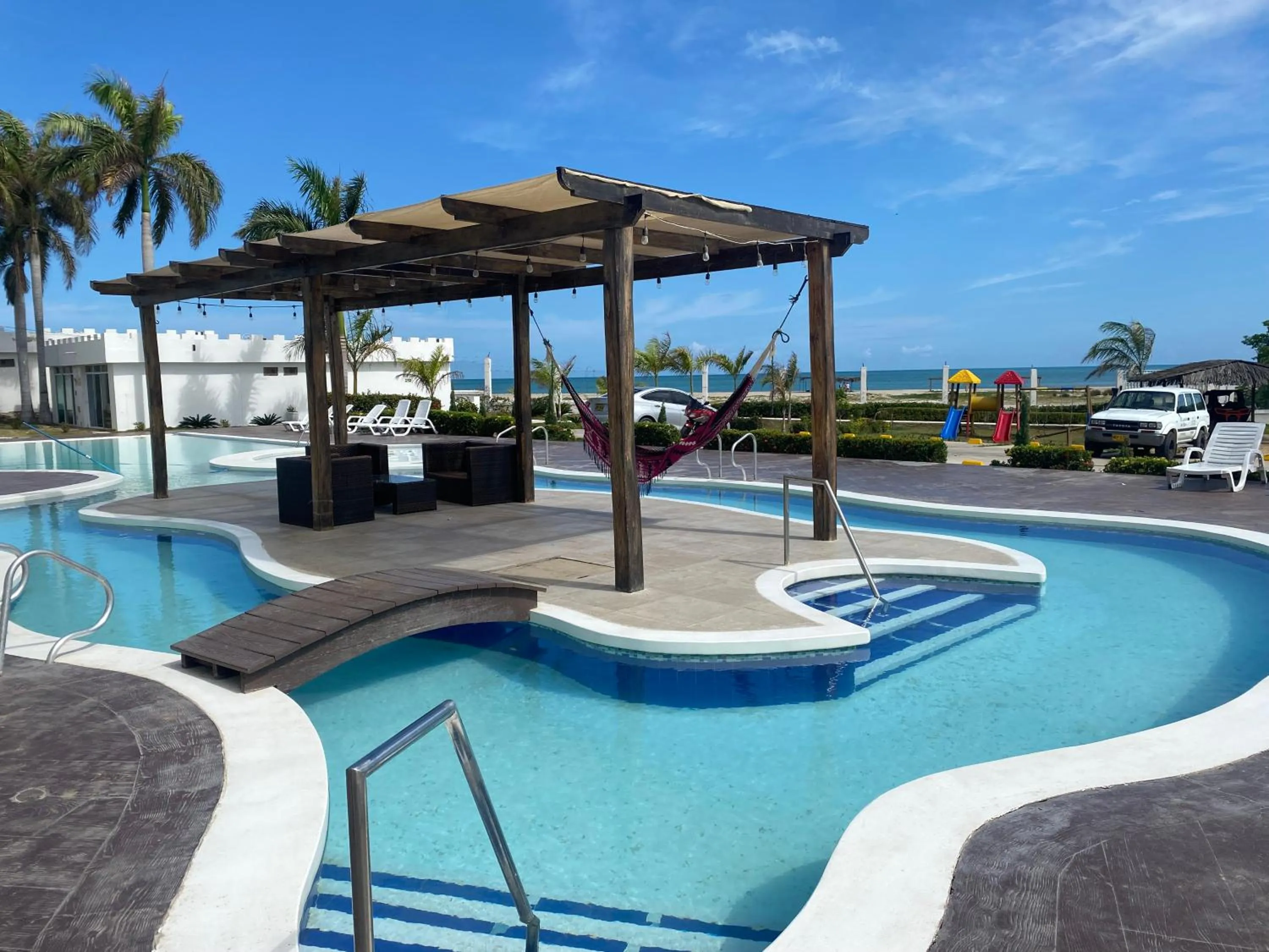 Pool view in Hotel Castillo del Mar