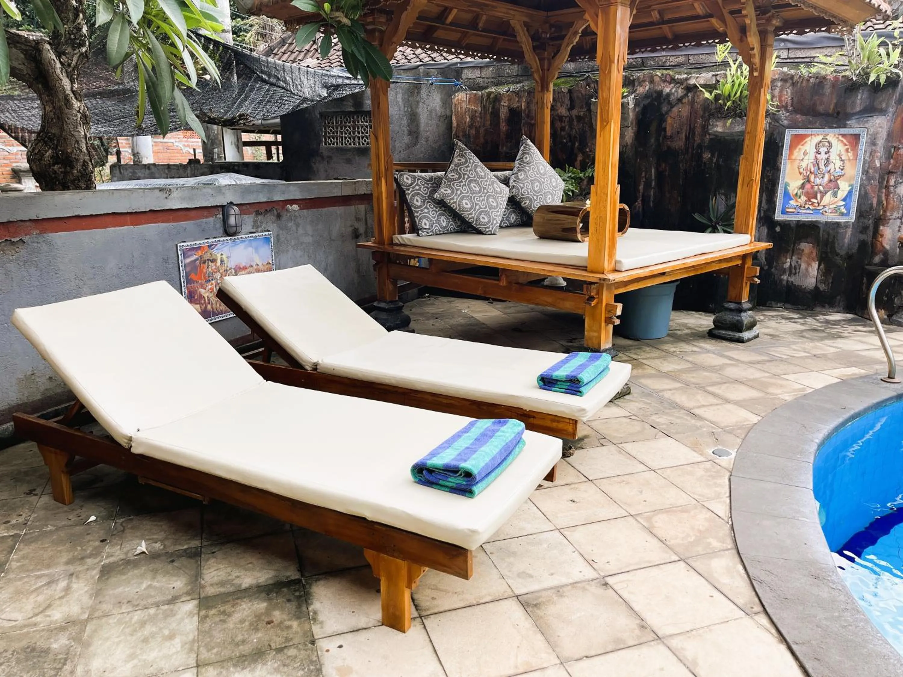 Pool view in Kubu Elsa Bali