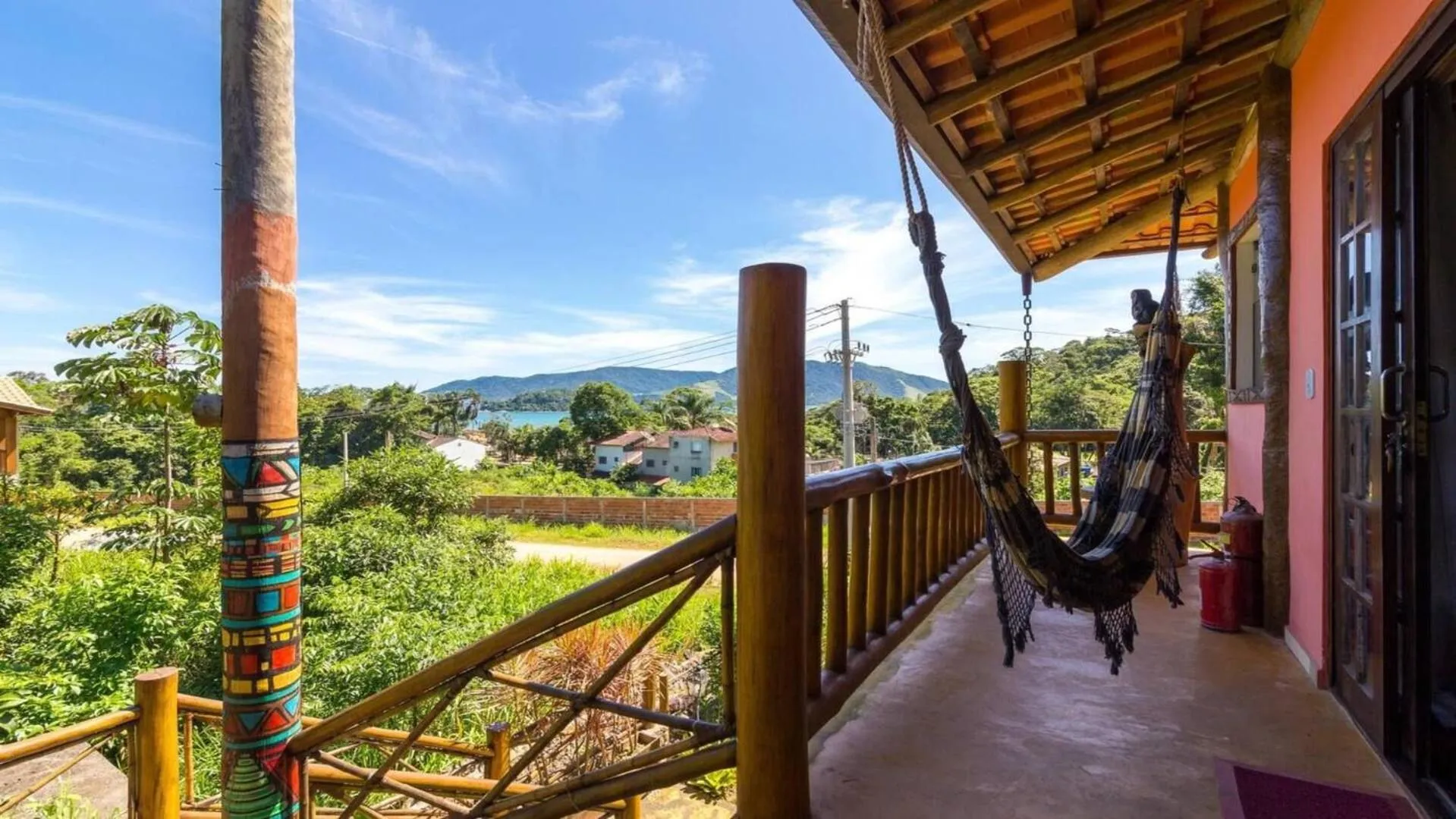 Balcony/Terrace in Chalés Yababali Lagoinha