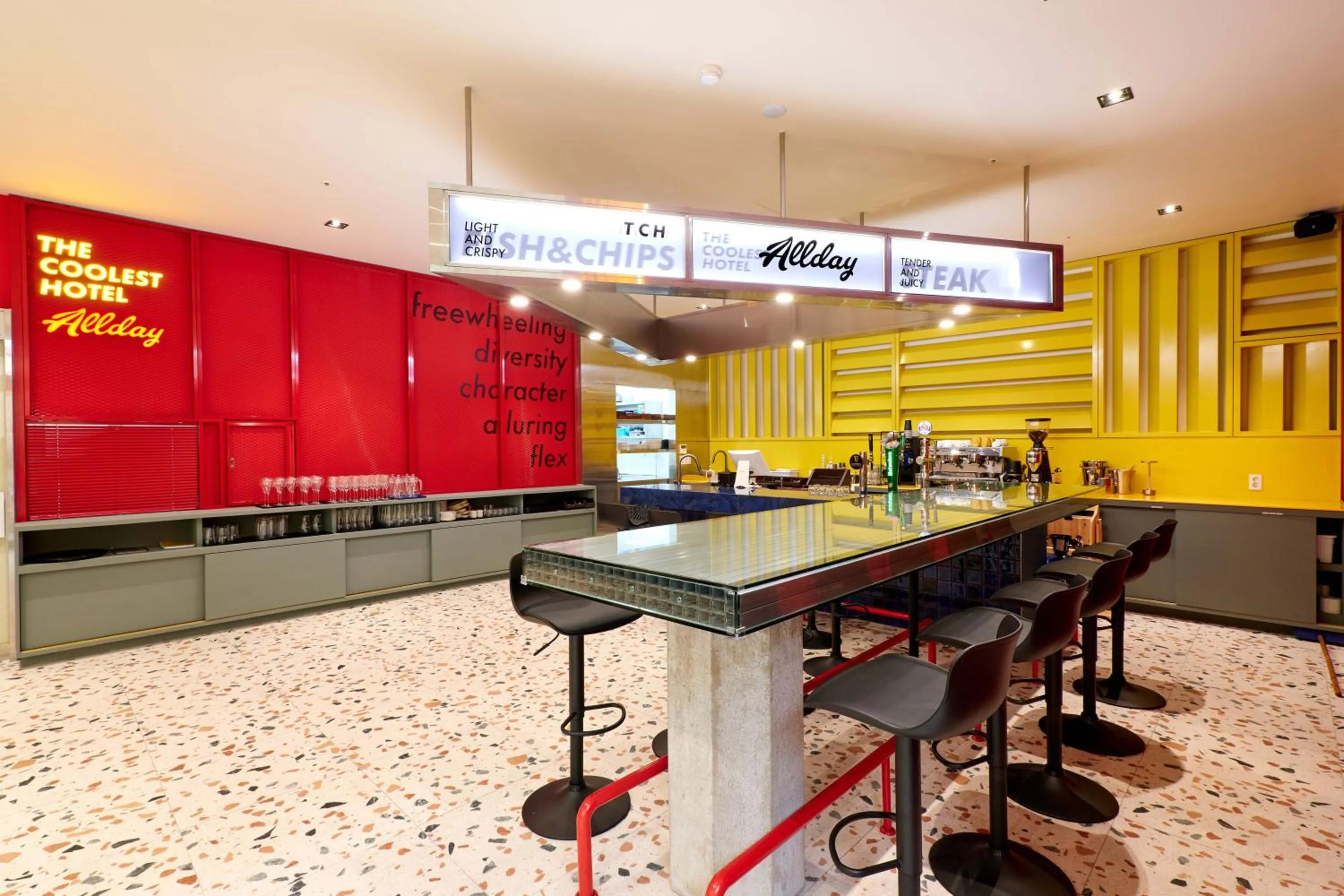 Restaurant/places to eat in The Coolest Hotel