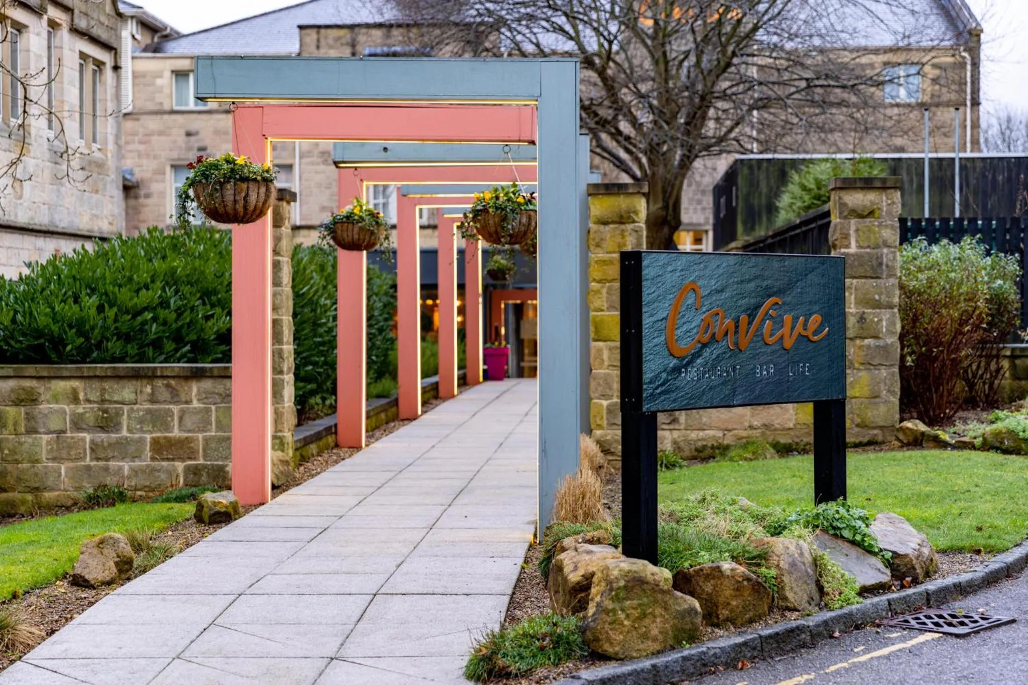 Facade/entrance in Weetwood Hall Estate