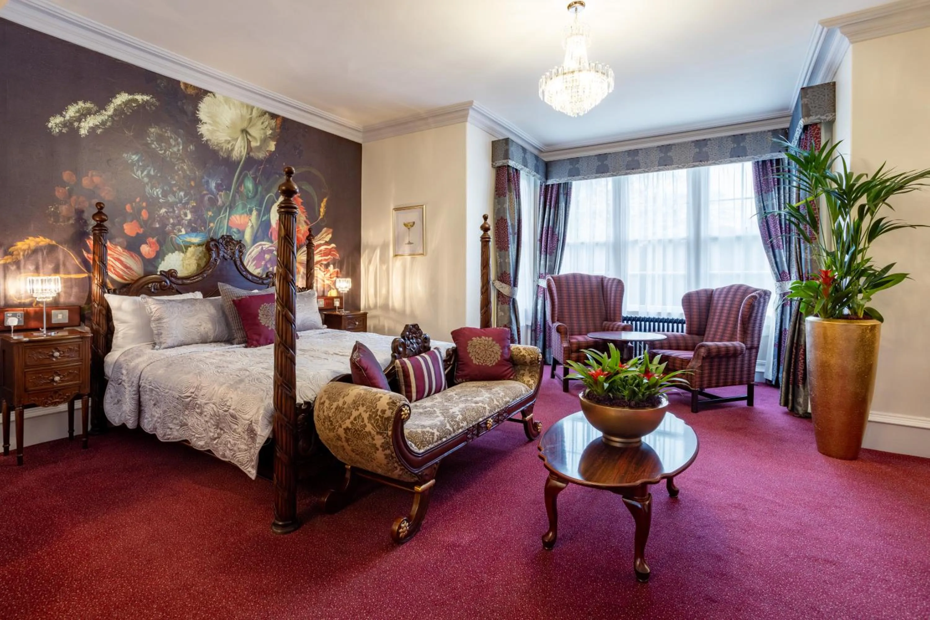 Seating area, Bed in Weetwood Hall Estate
