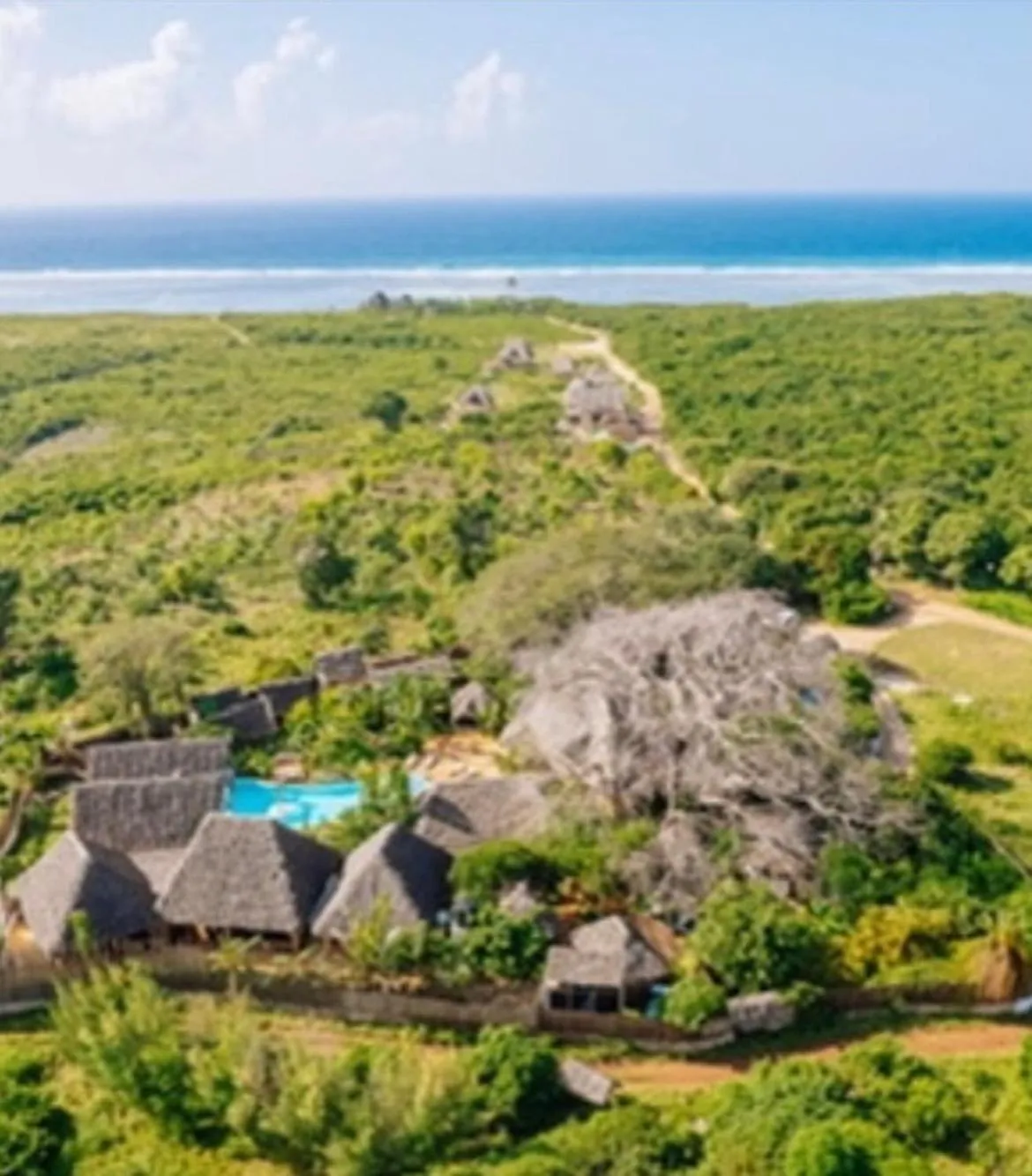 Bird's eye view in Baobab Africa Lodge Zanzibar