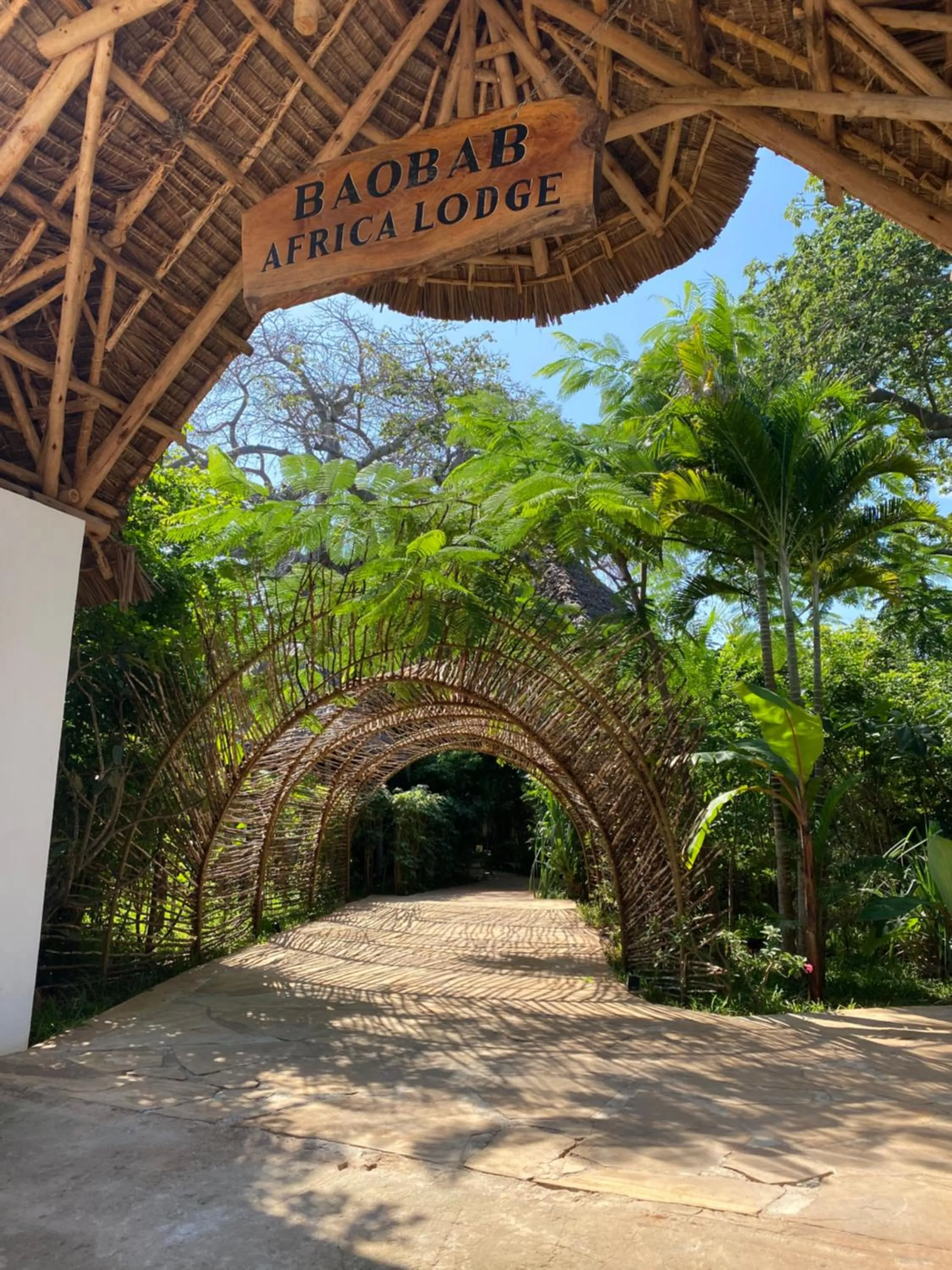 Facade/entrance in Baobab Africa Lodge Zanzibar