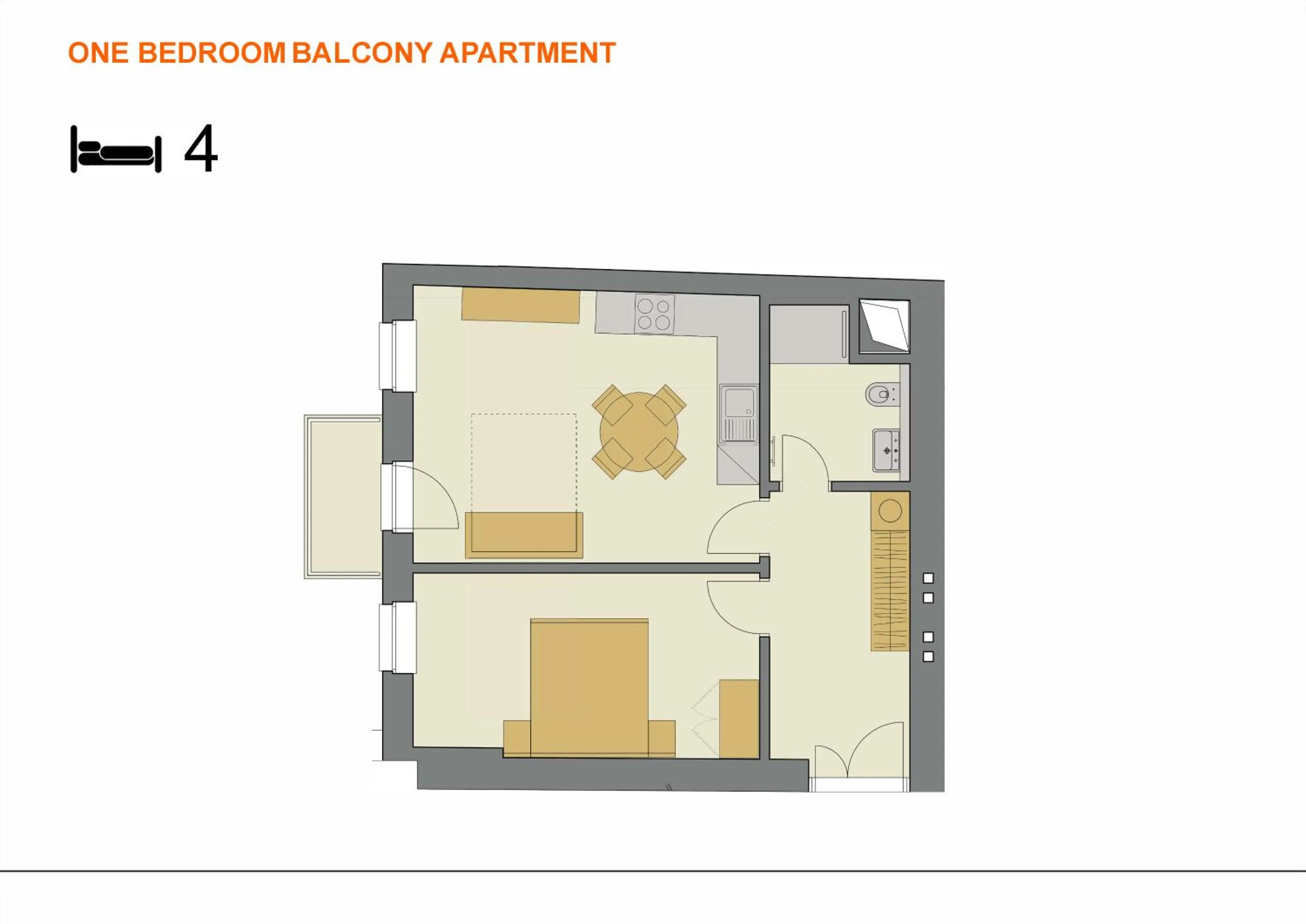 Floor plan in DownTown Suites Rubesova