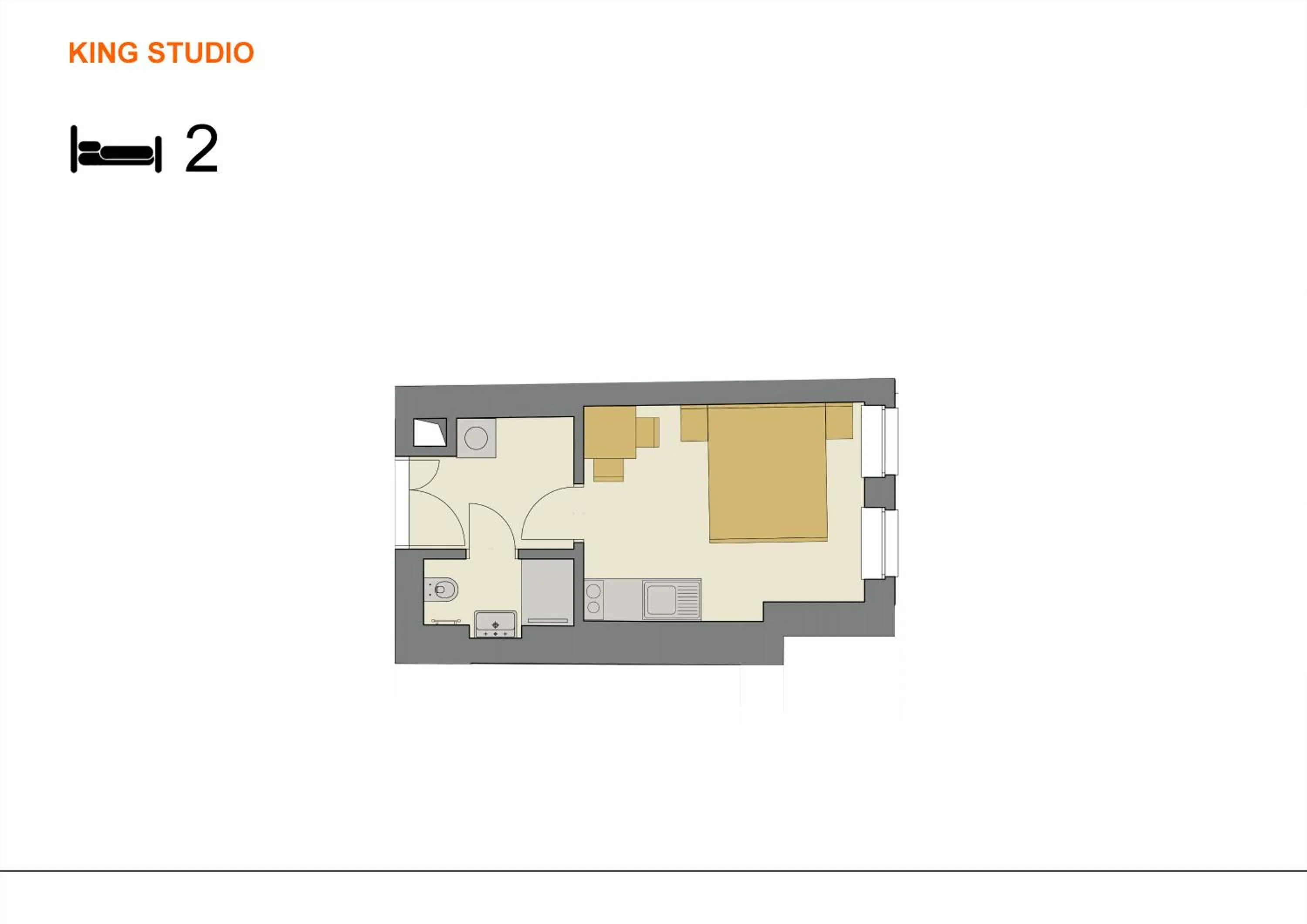 Floor plan in DownTown Suites Rubesova