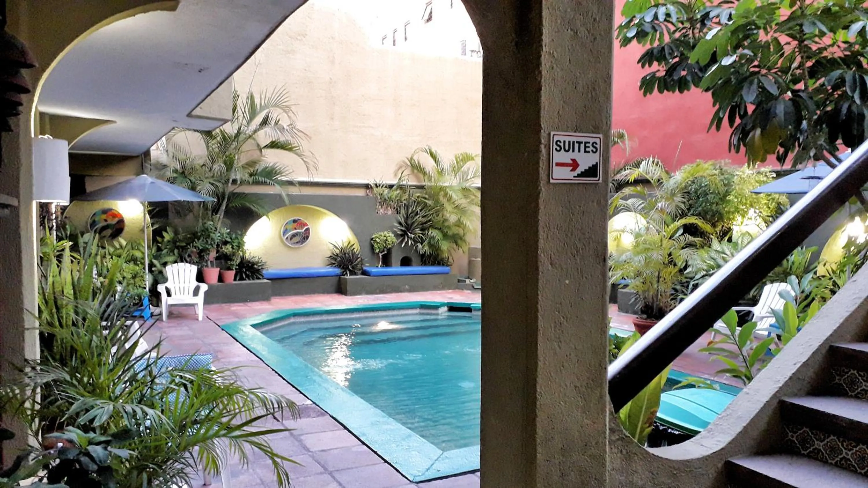 Pool view in Solimar Inn Suites