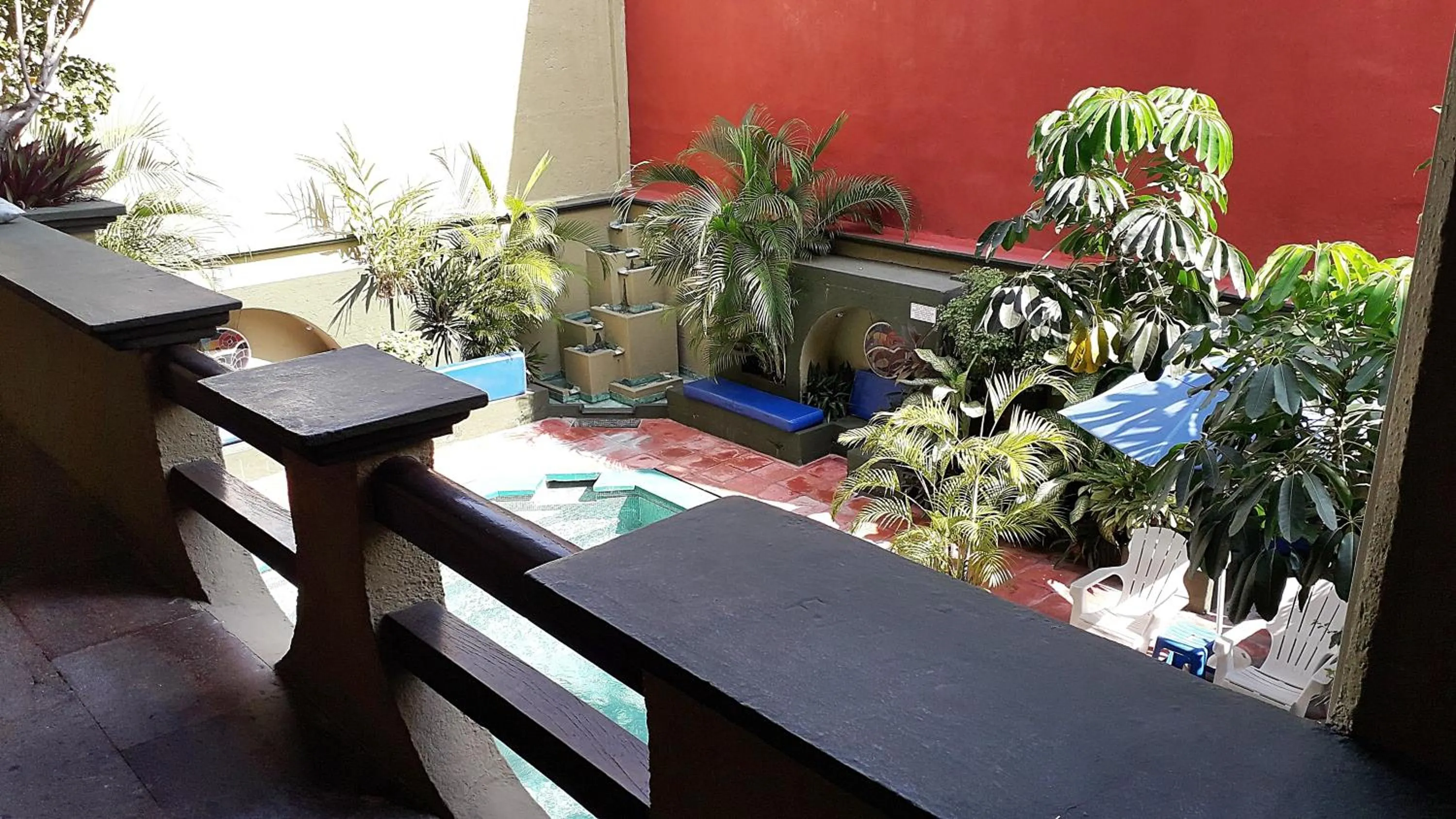 Pool view in Solimar Inn Suites