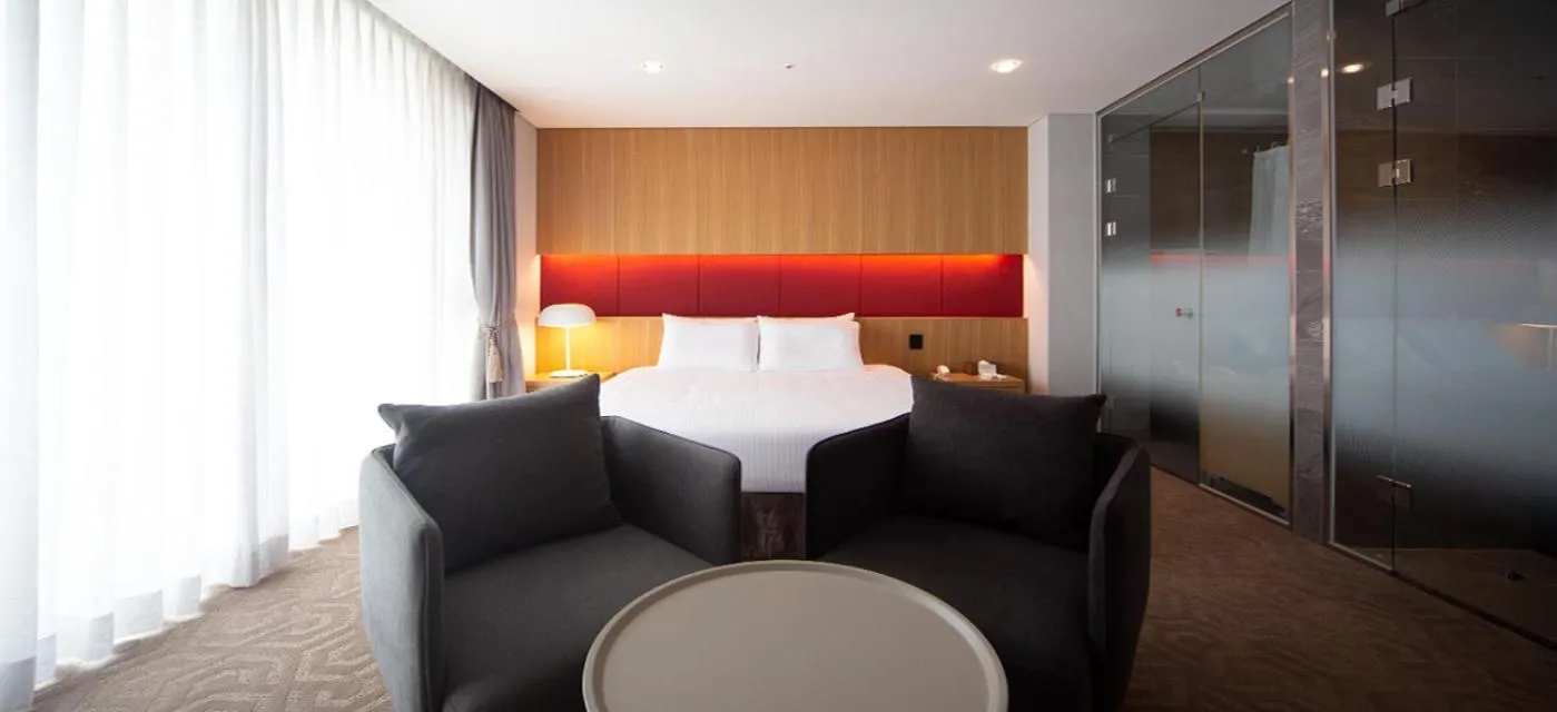 Decorative detail, Bed in Ulsan City Hotel