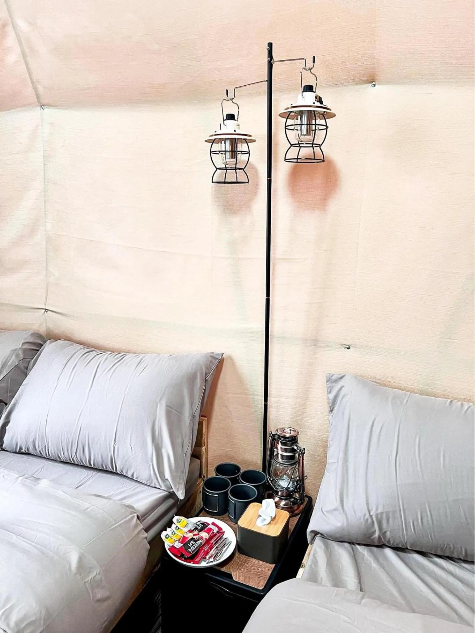 Bed in De Vivre Homestay Măng Đen