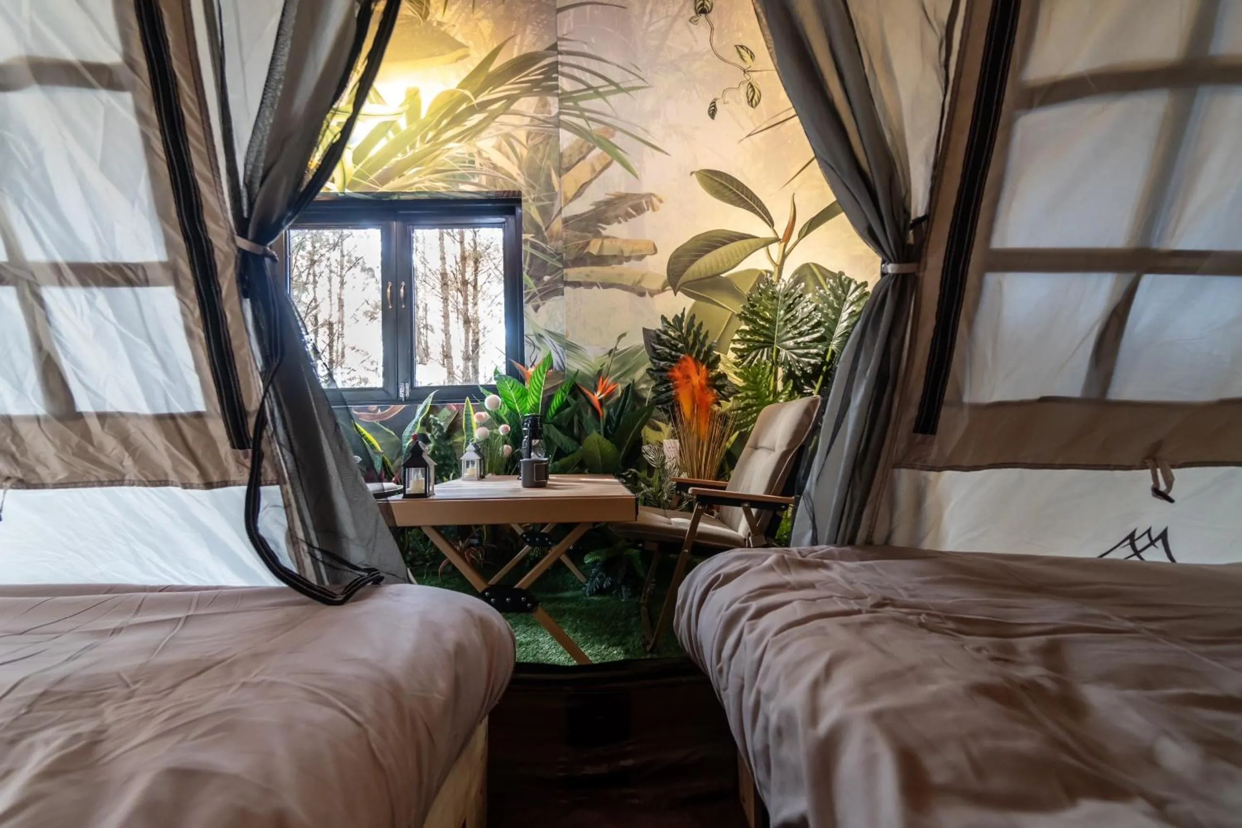 Bed in De Vivre Homestay Măng Đen