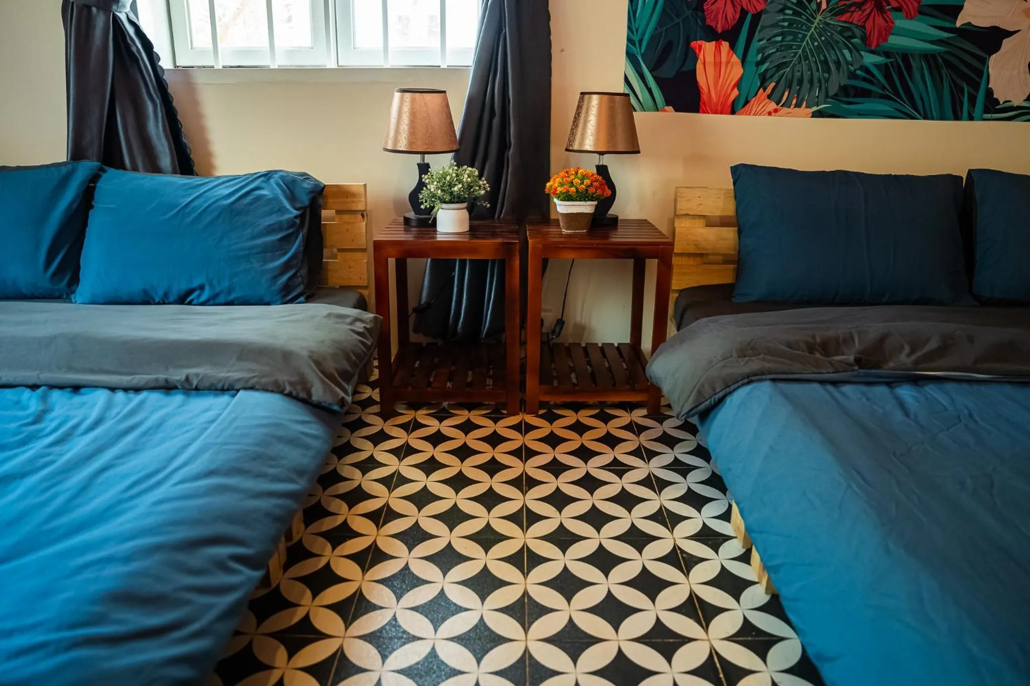 Bed in De Vivre Homestay Măng Đen