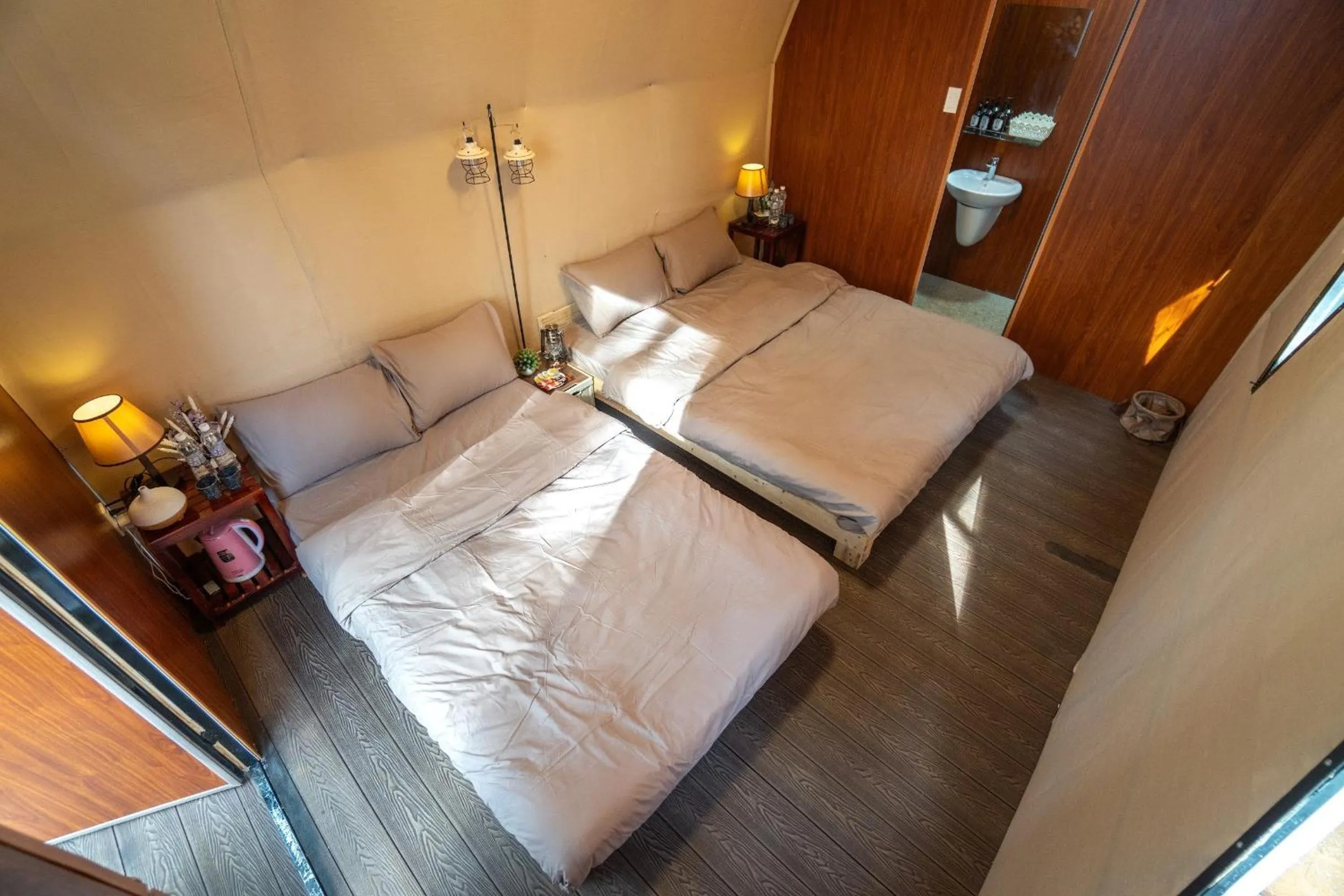 Bed in De Vivre Homestay Măng Đen