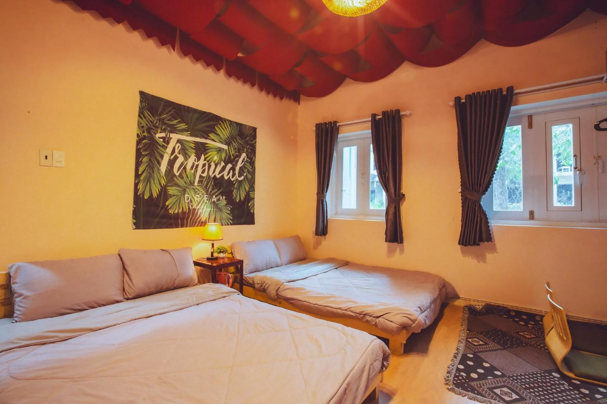 Photo of the whole room, Bed in De Vivre Homestay Măng Đen