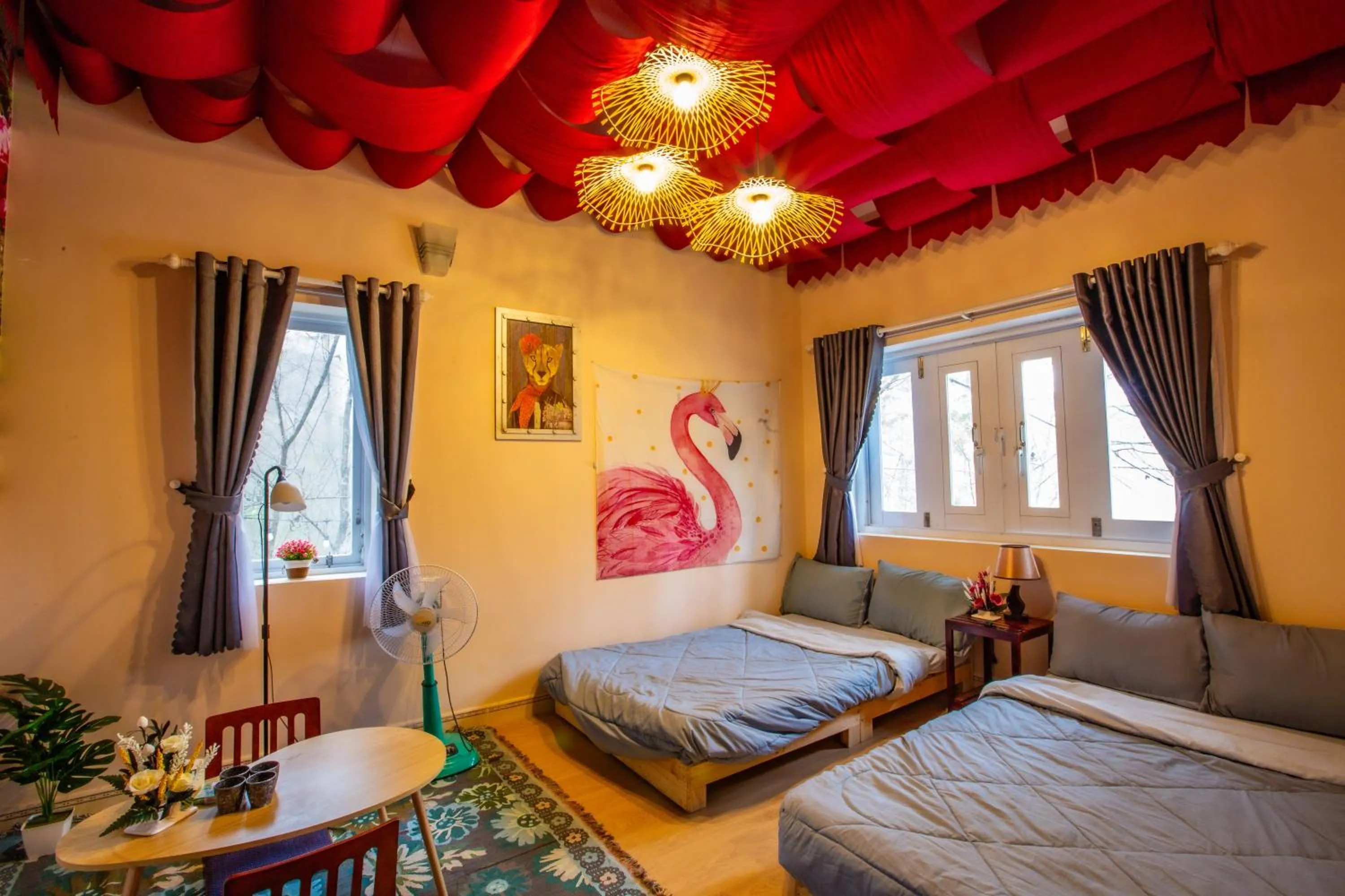 Photo of the whole room, Bed in De Vivre Homestay Măng Đen