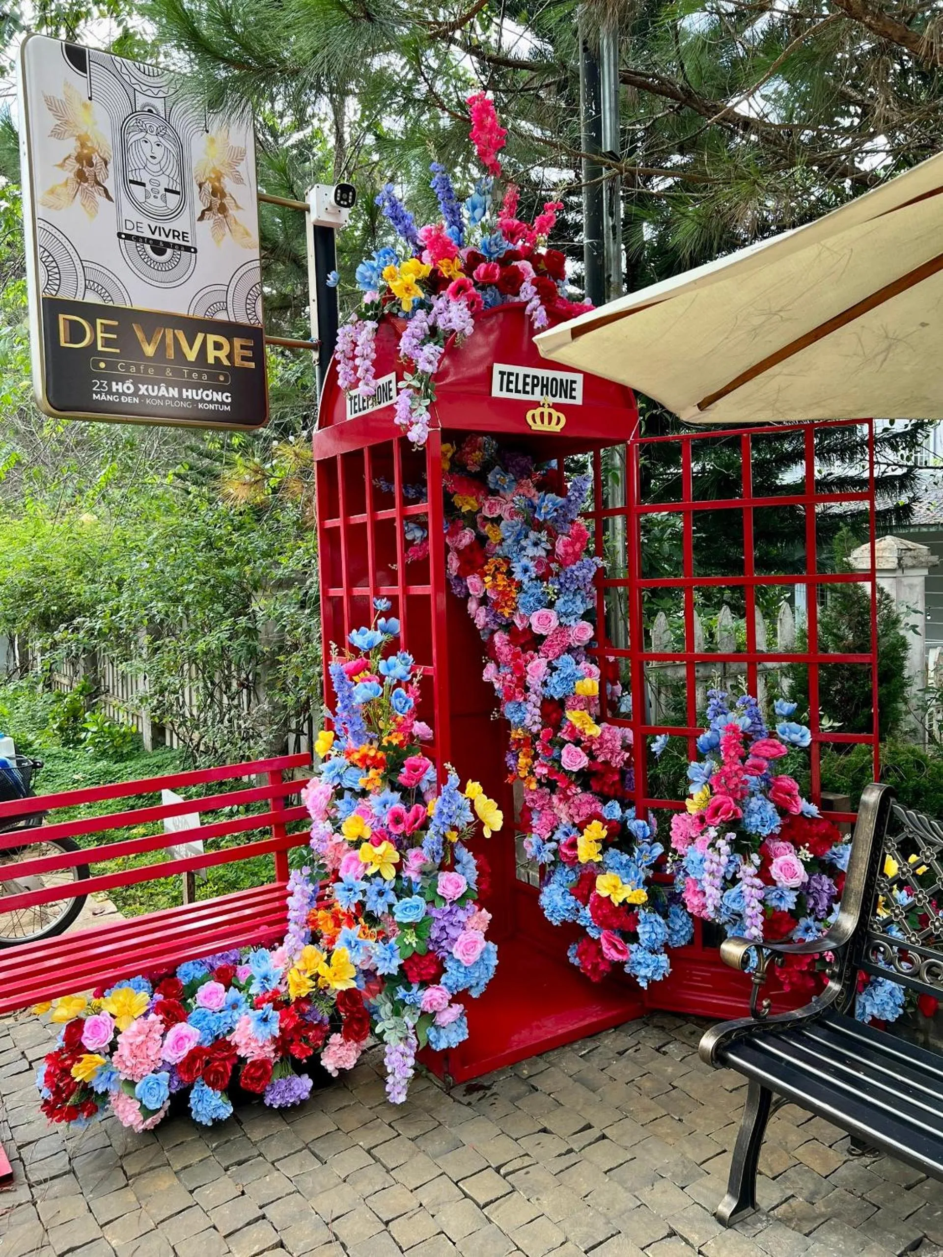 Decorative detail in De Vivre Homestay Măng Đen