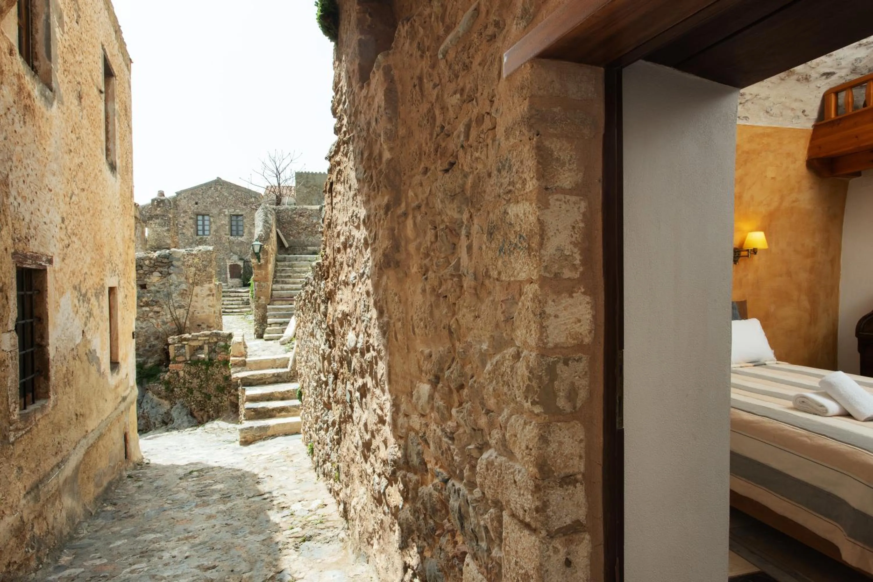 Facade/entrance, Bed in Dorovinis Monemvasia Castlehouses