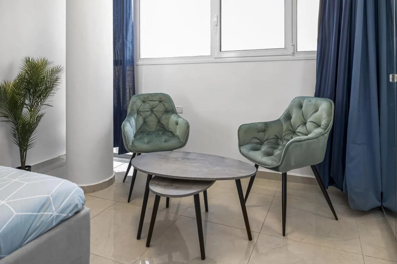Seating area in IB Properties Suites