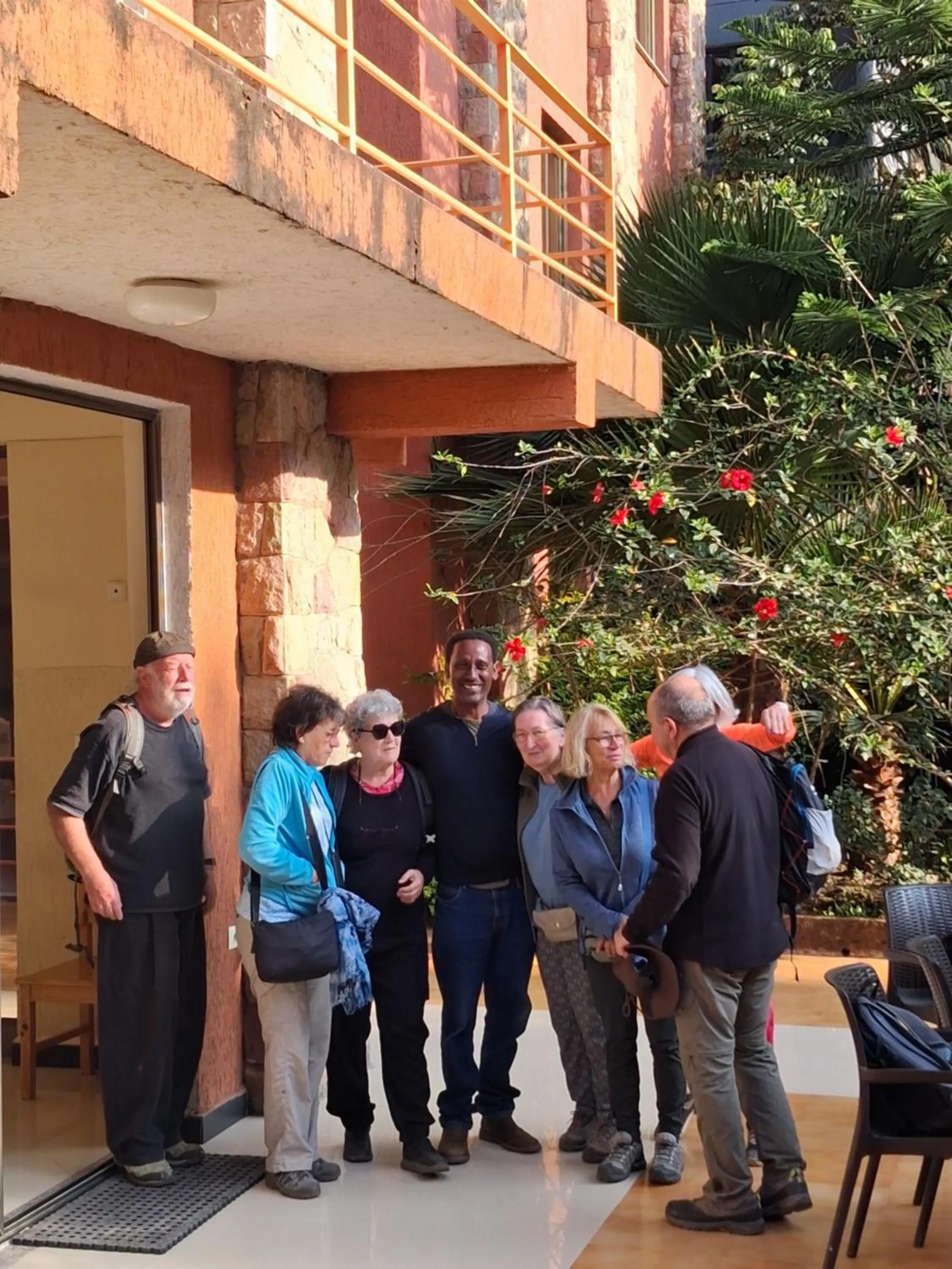 group of guests in Zan-Seyoum Hotel - Lalibela