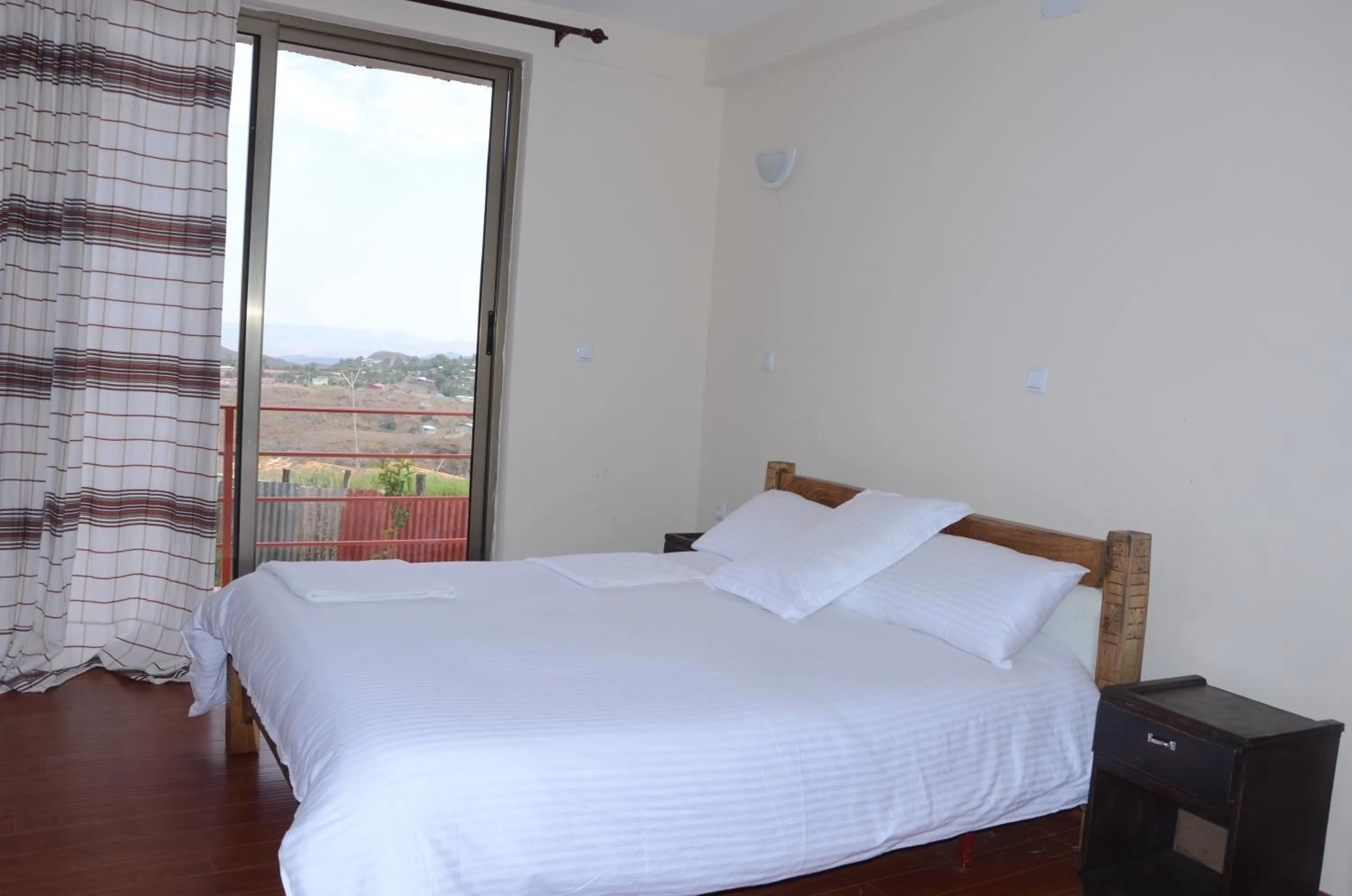 View (from property/room), Bed in Zan-Seyoum Hotel - Lalibela