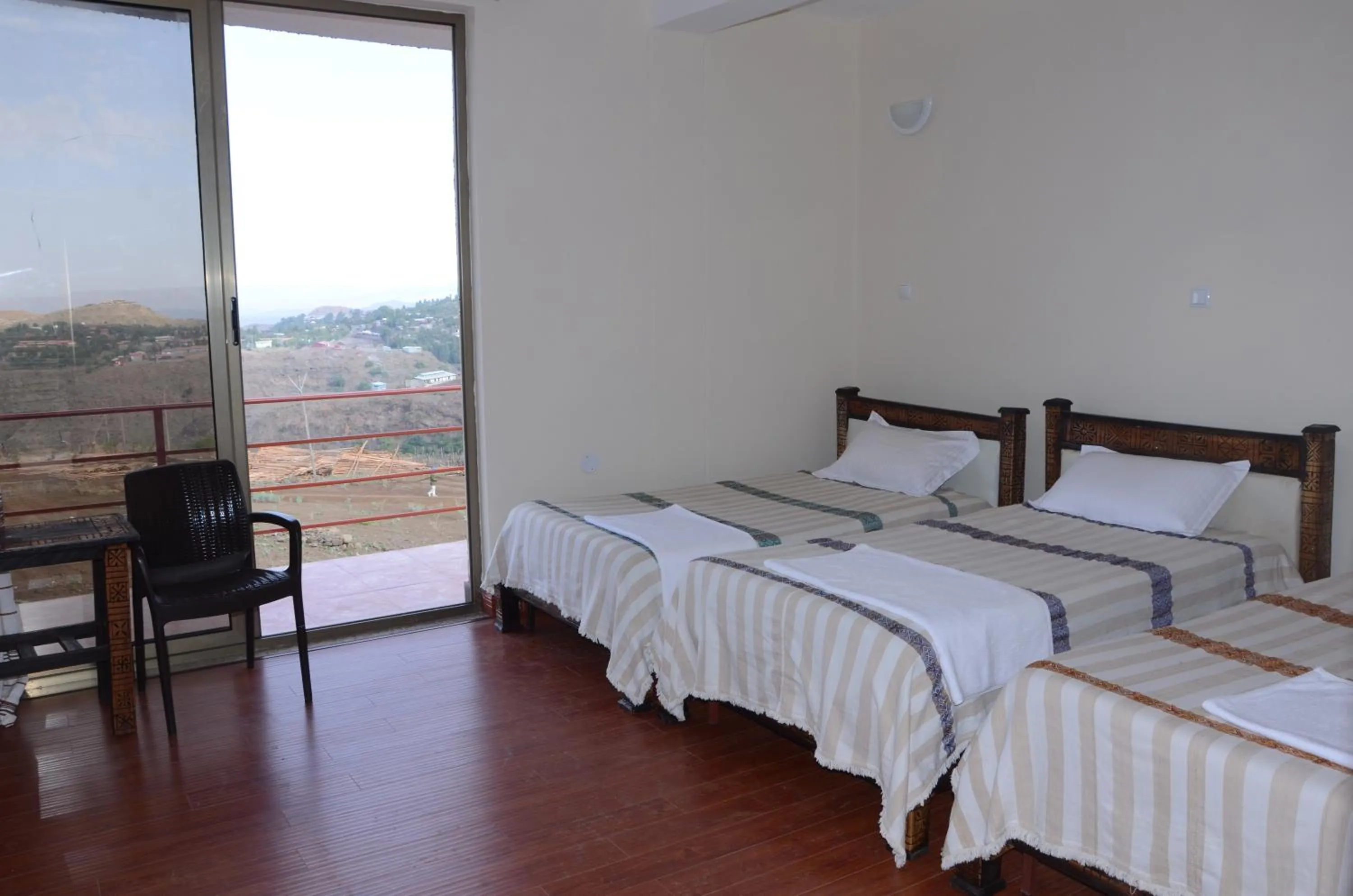 View (from property/room), Bed in Zan-Seyoum Hotel - Lalibela