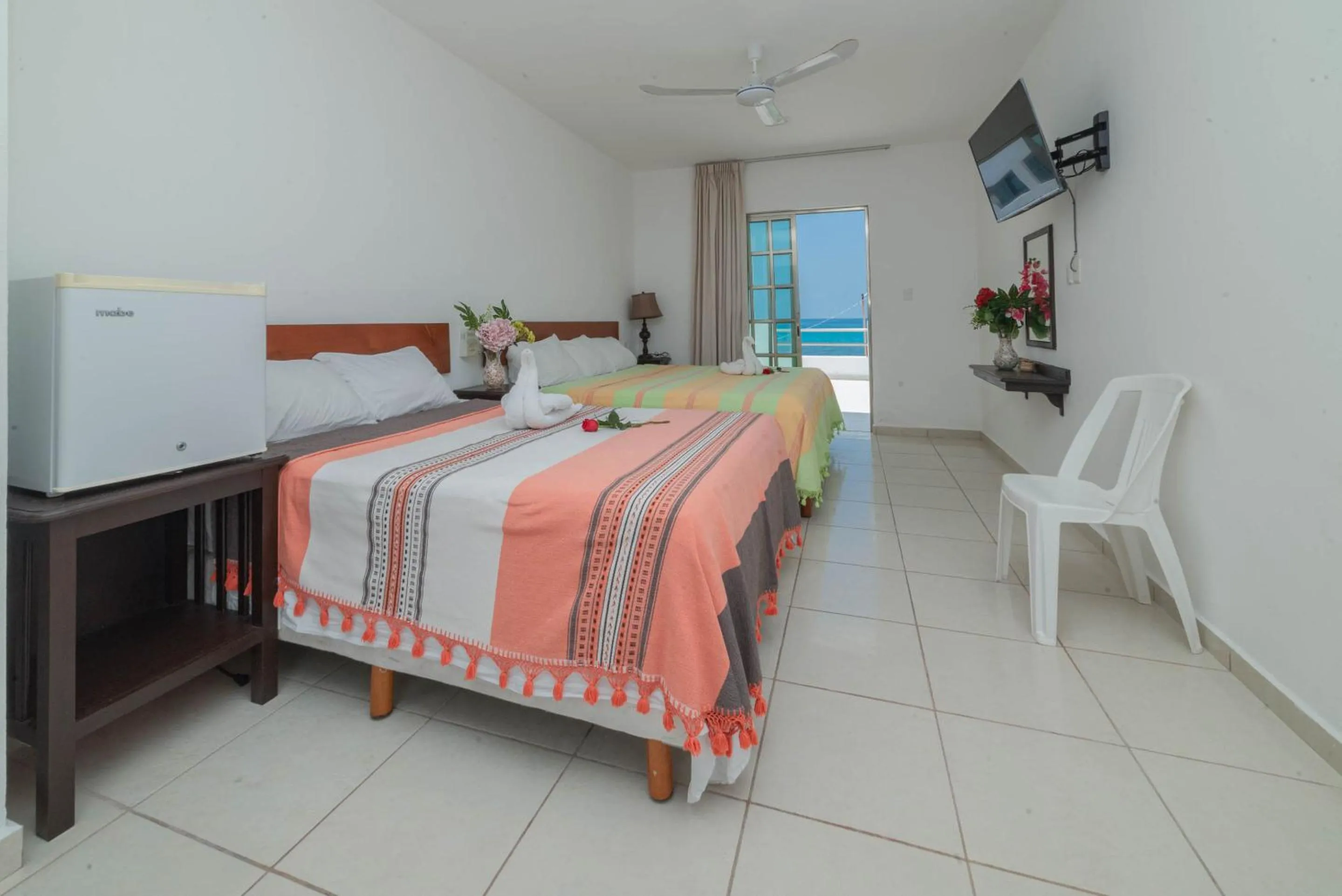 Bed in Hotel La Trigueña