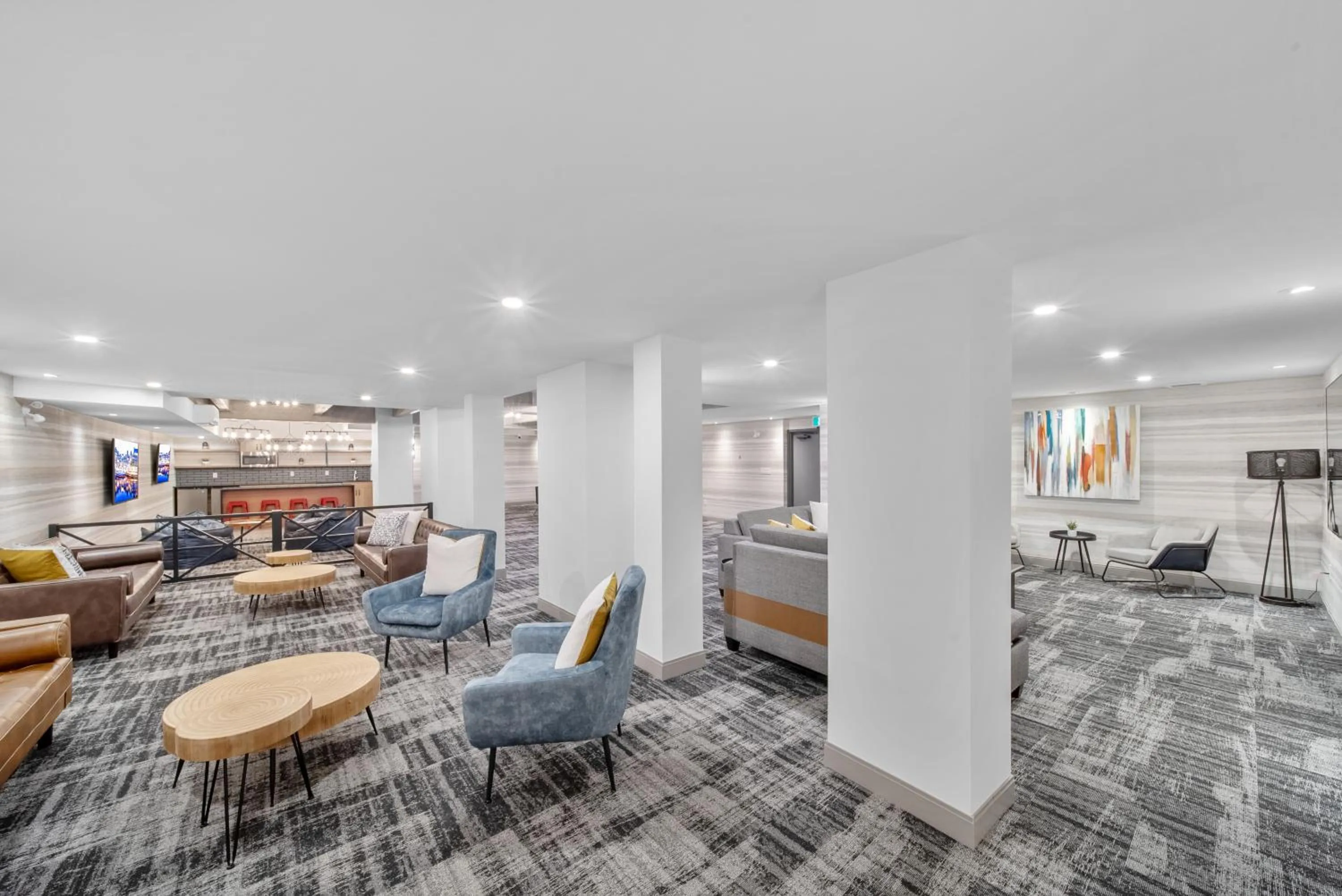 Communal lounge/ TV room in Cannery Lofts Niagara