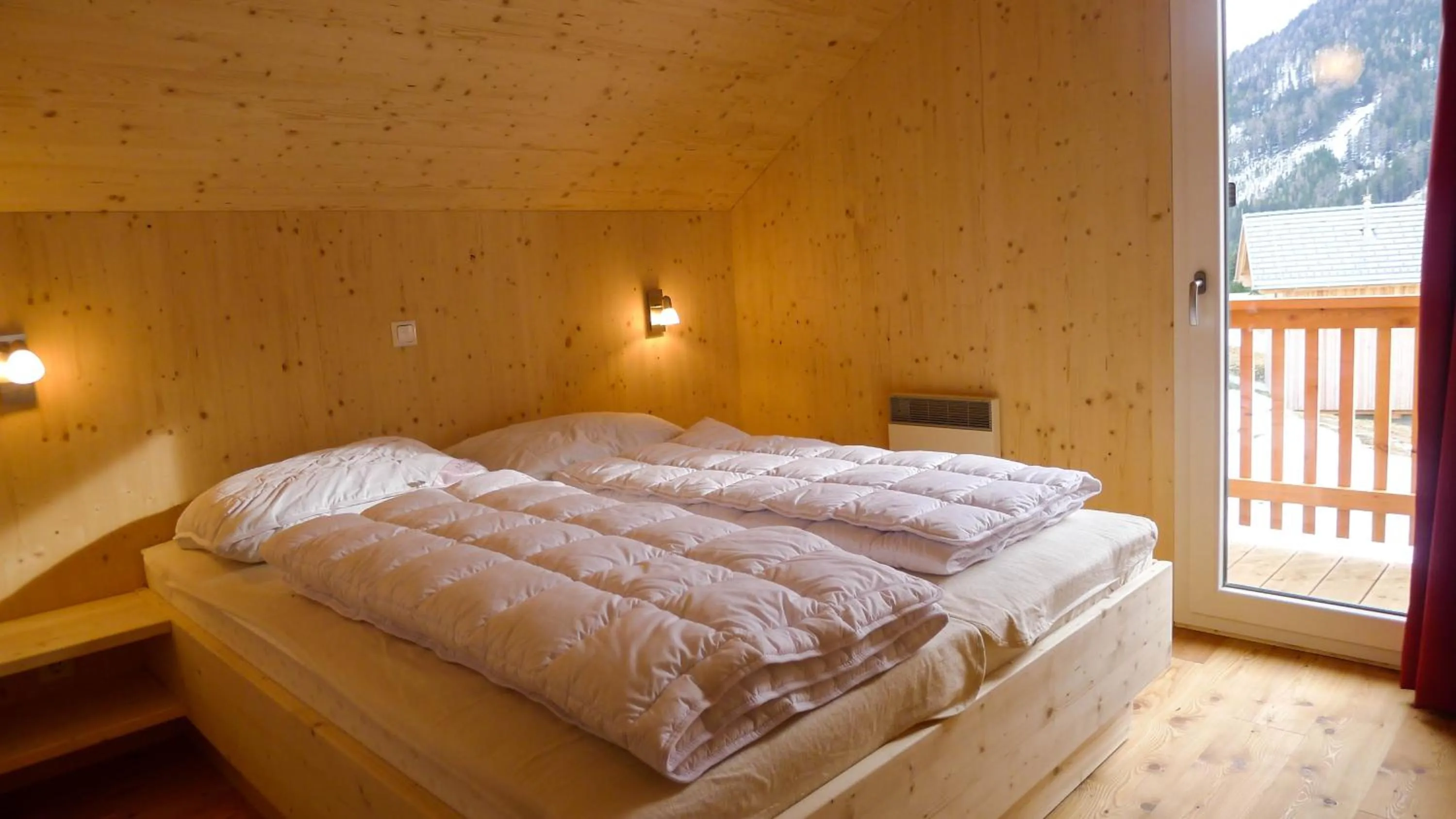 Bedroom, Bed in Chalet Triebenstein