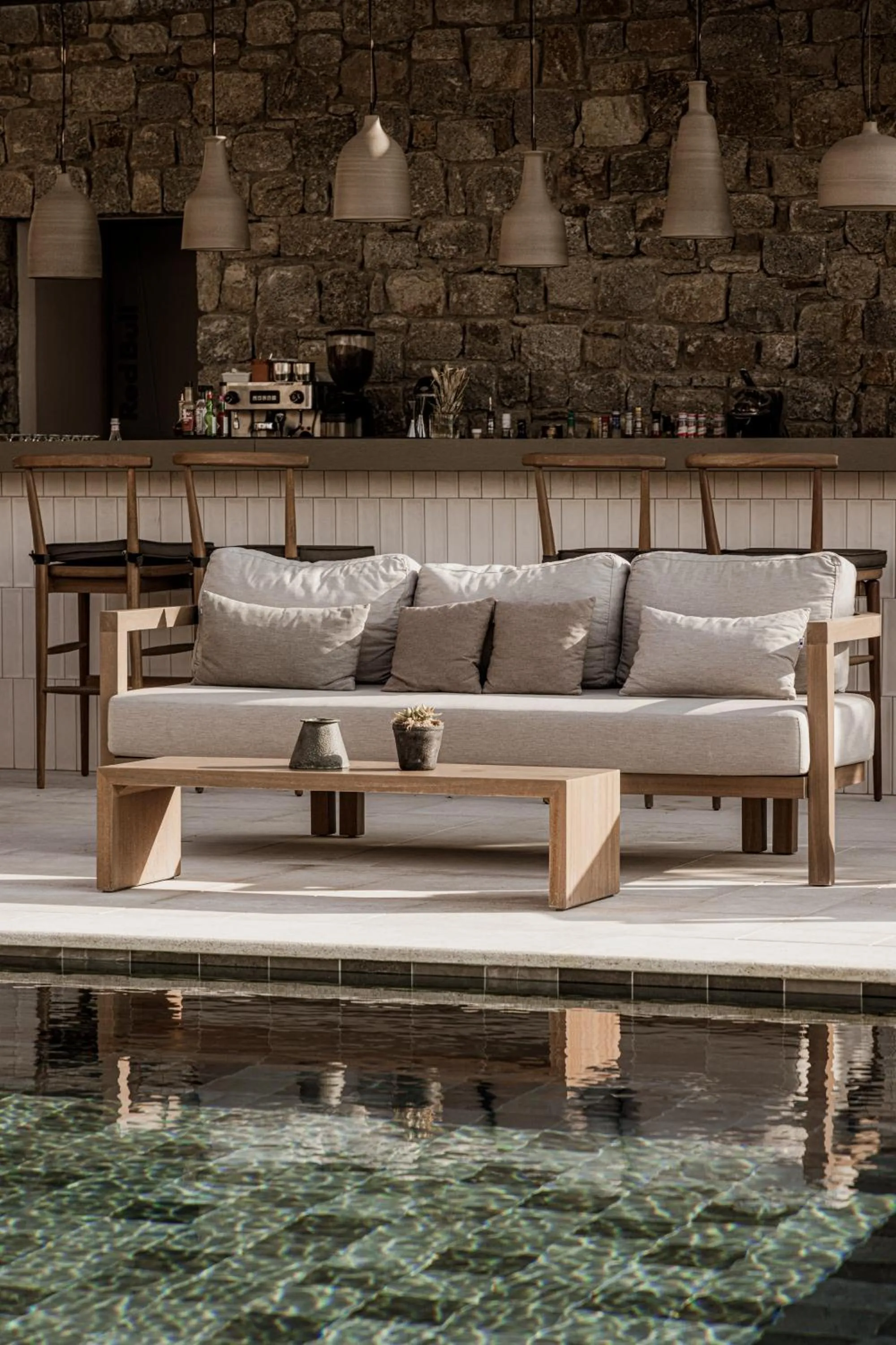 Seating area in Enigma Mykonos Hideaway Suites