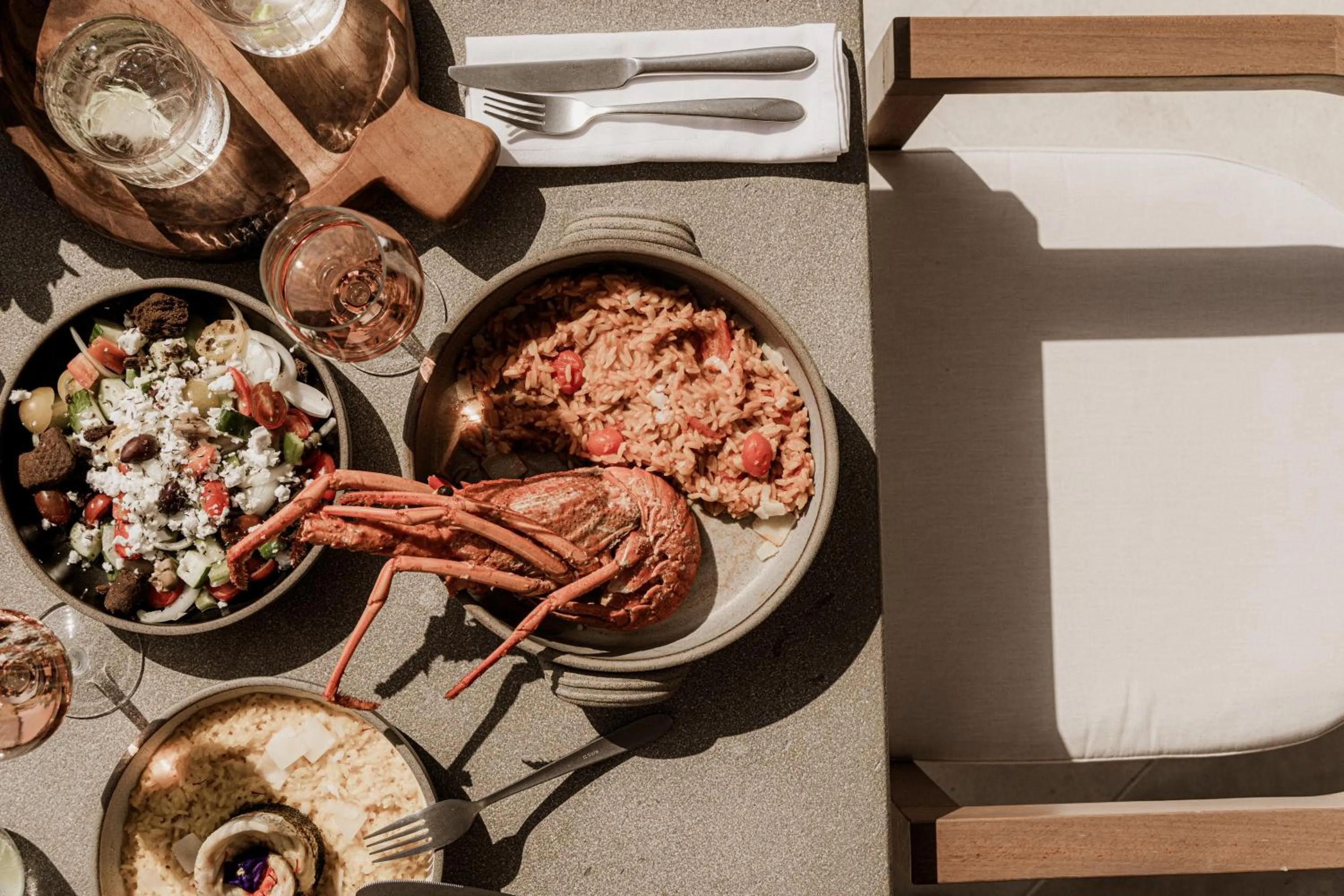 Food and drinks in Enigma Mykonos Hideaway Suites