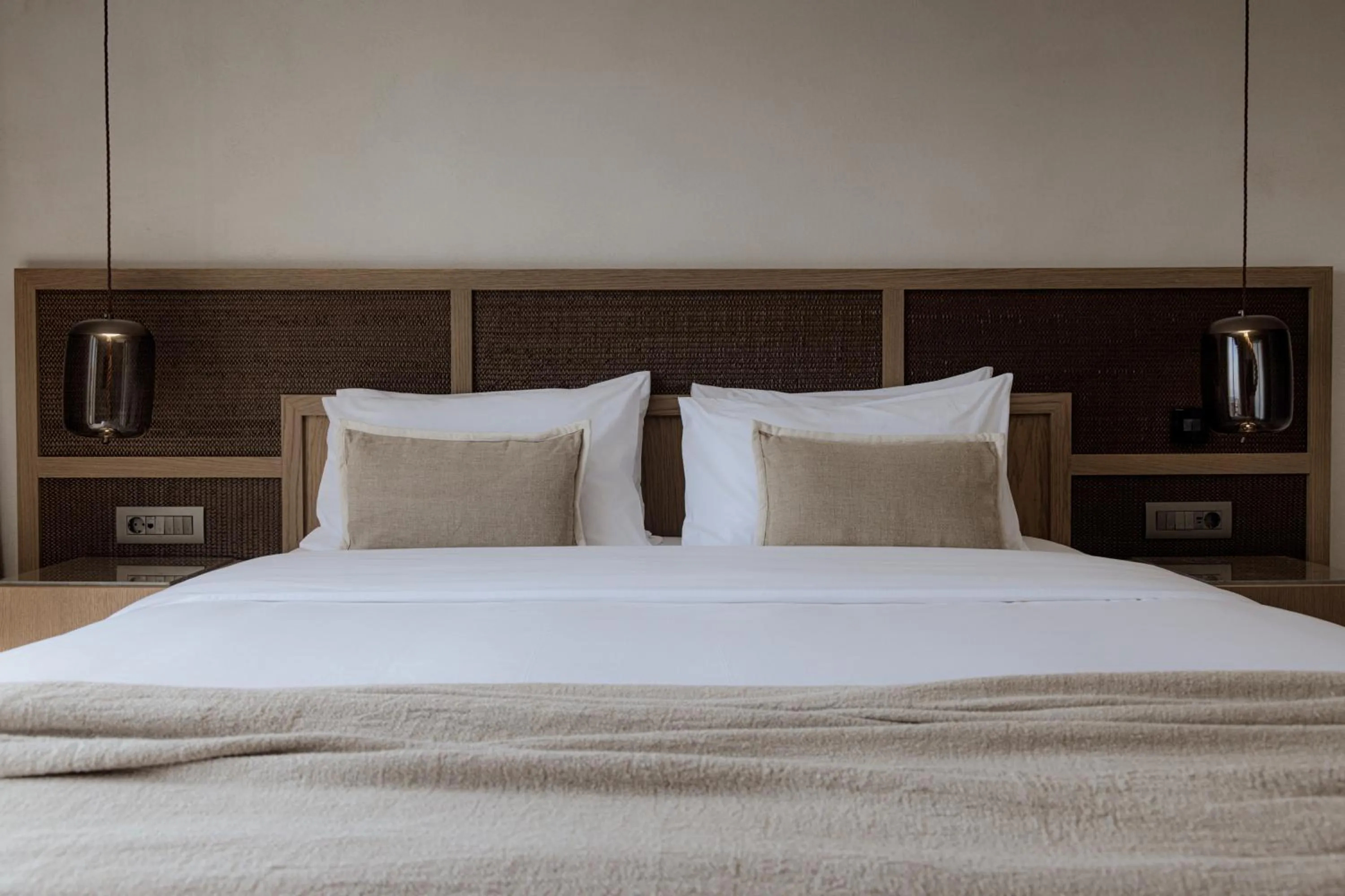 Bed in Enigma Mykonos Hideaway Suites