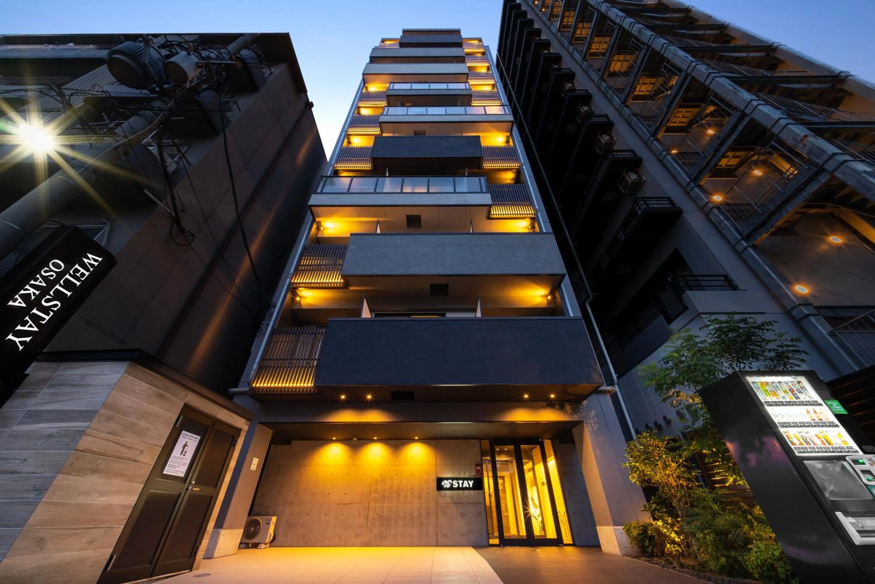 Property building in WELLSTAY Osaka Shinimamiya Station