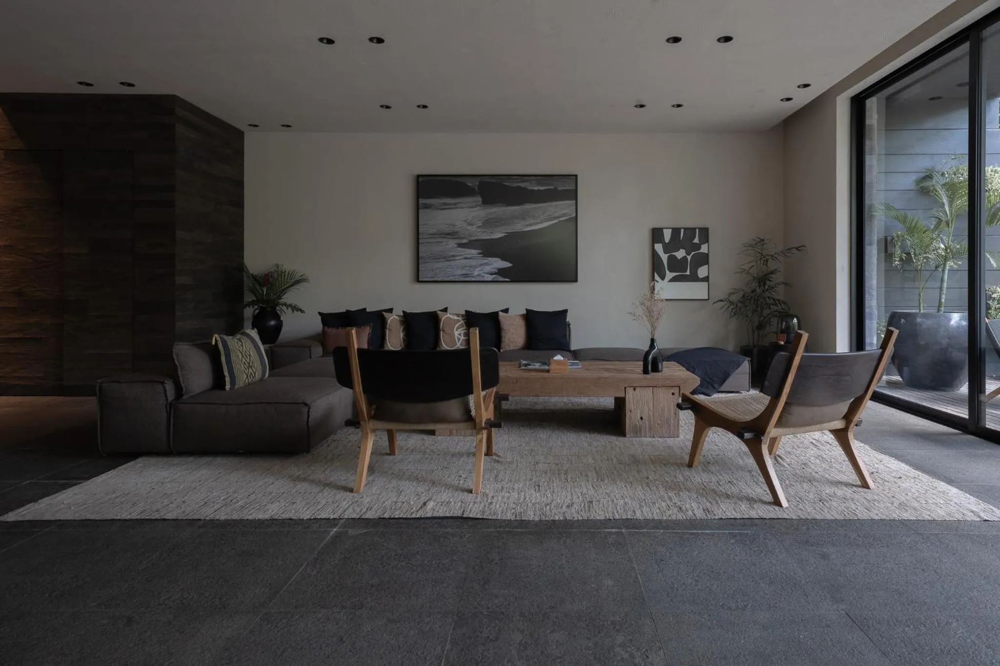 Living room in Black Villas Canggu Beach by OXO