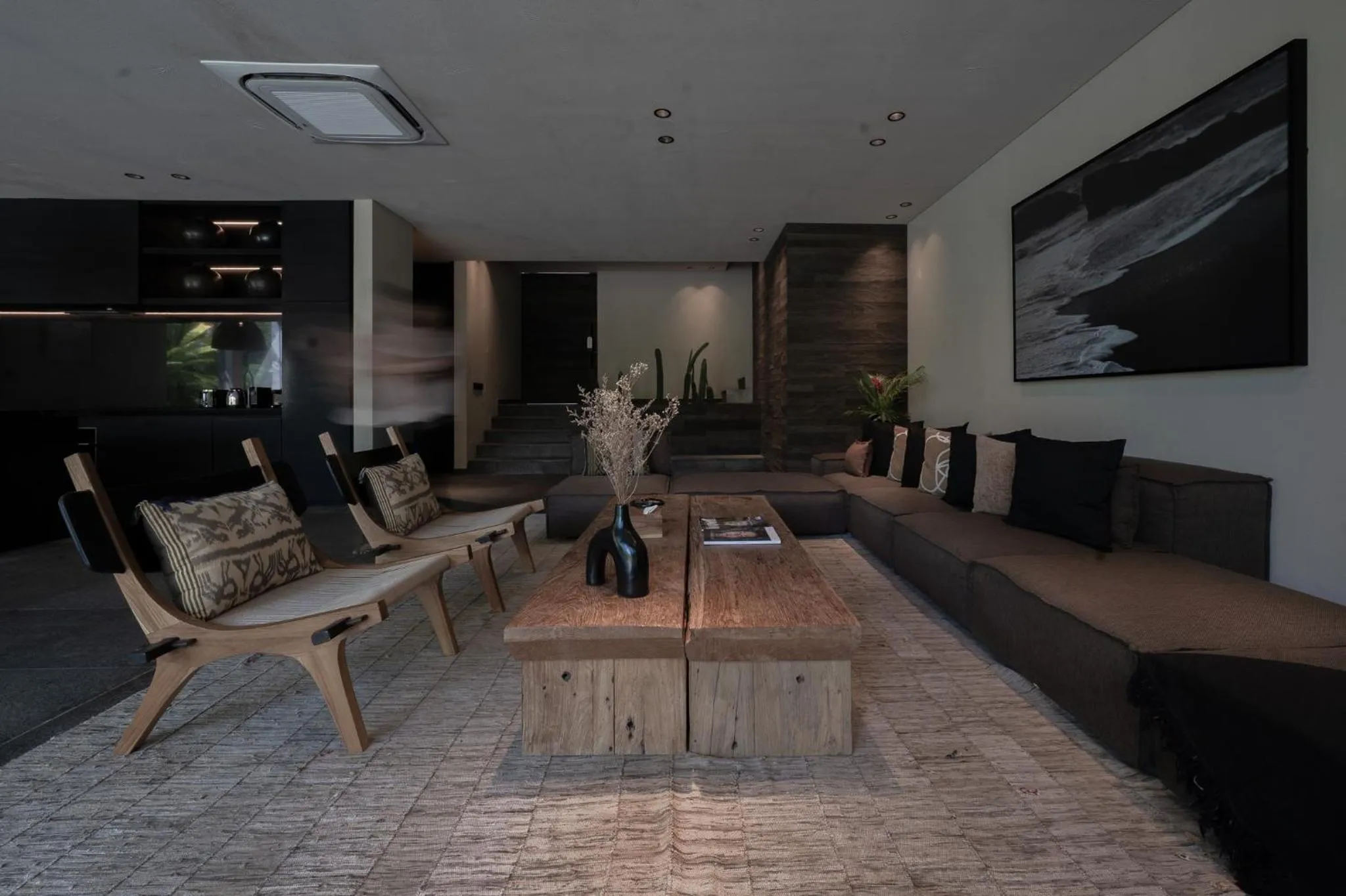 Living room in Black Villas Canggu Beach by OXO