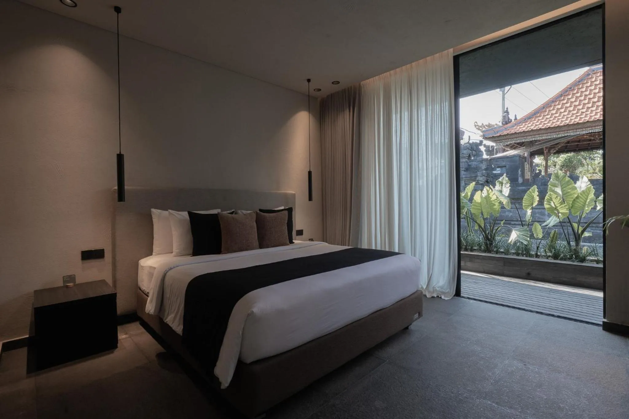 Bed in Black Villas Canggu Beach by OXO