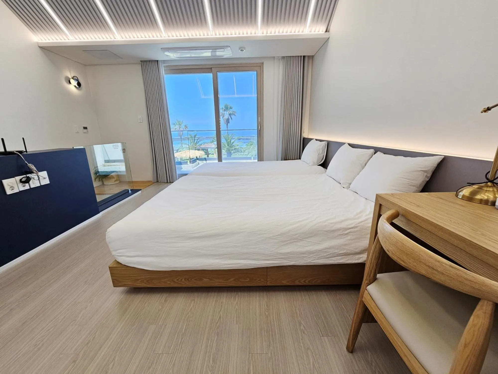 Bed in Jeju Badayeon Villa