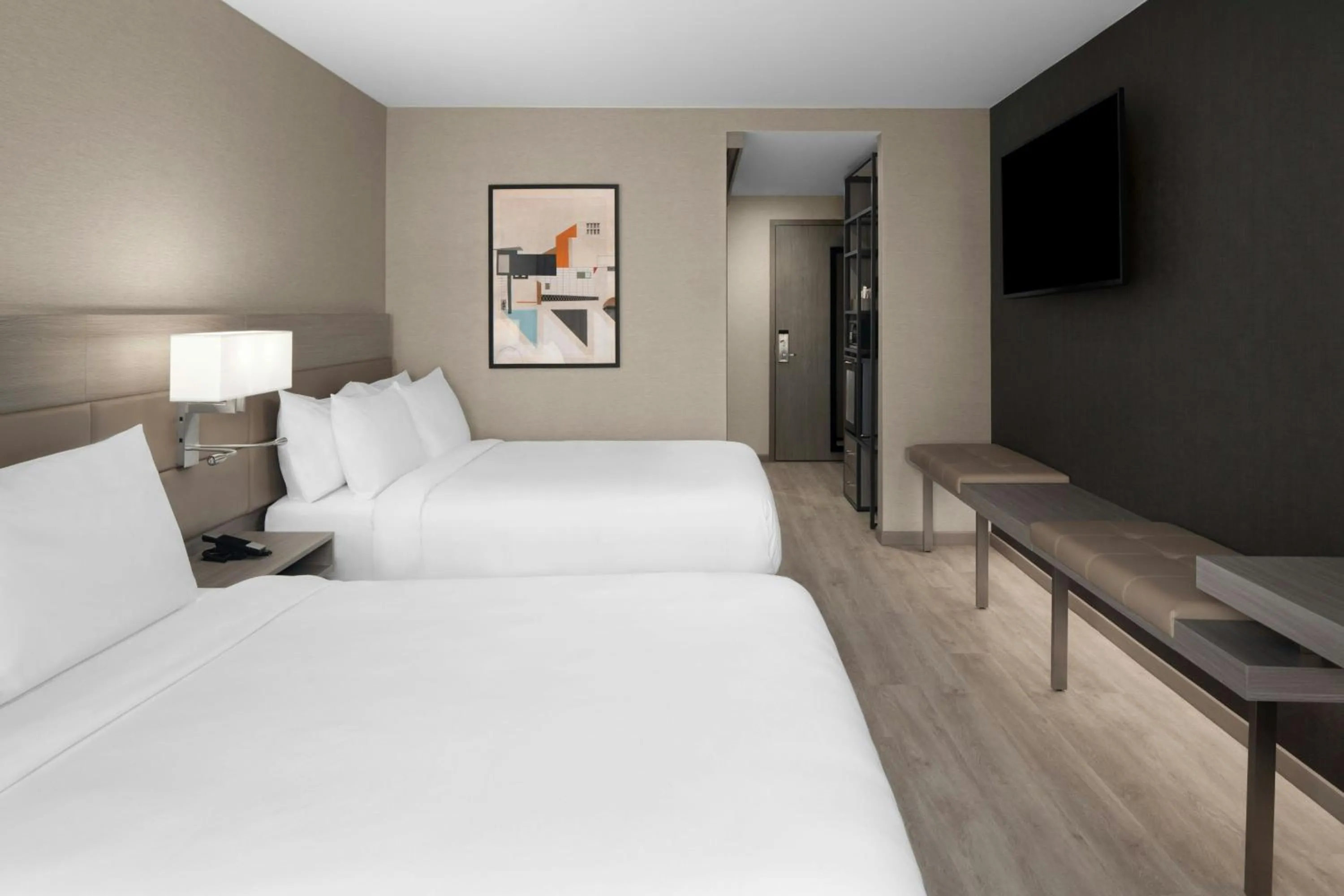 Photo of the whole room, Bed in AC Hotel by Marriott Lansing University Area