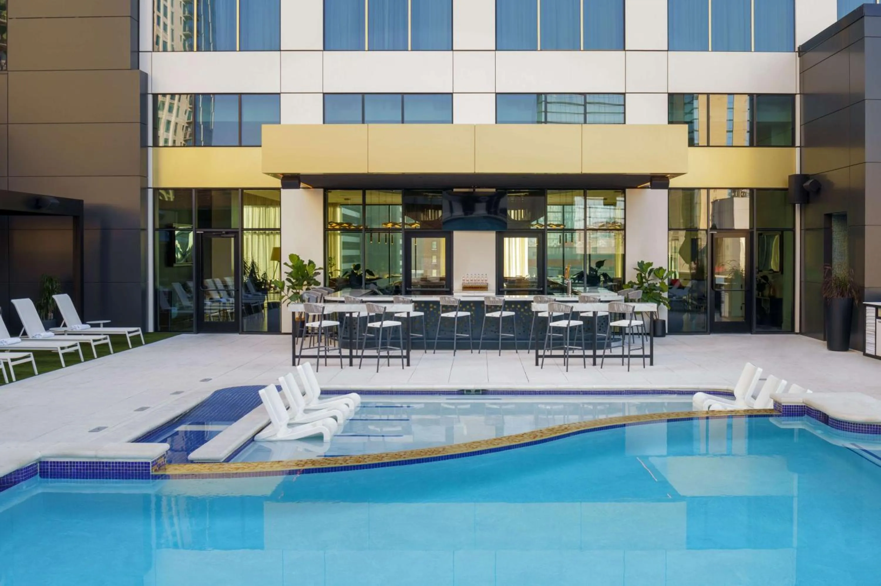 Pool view in Tempo By Hilton Nashville Downtown