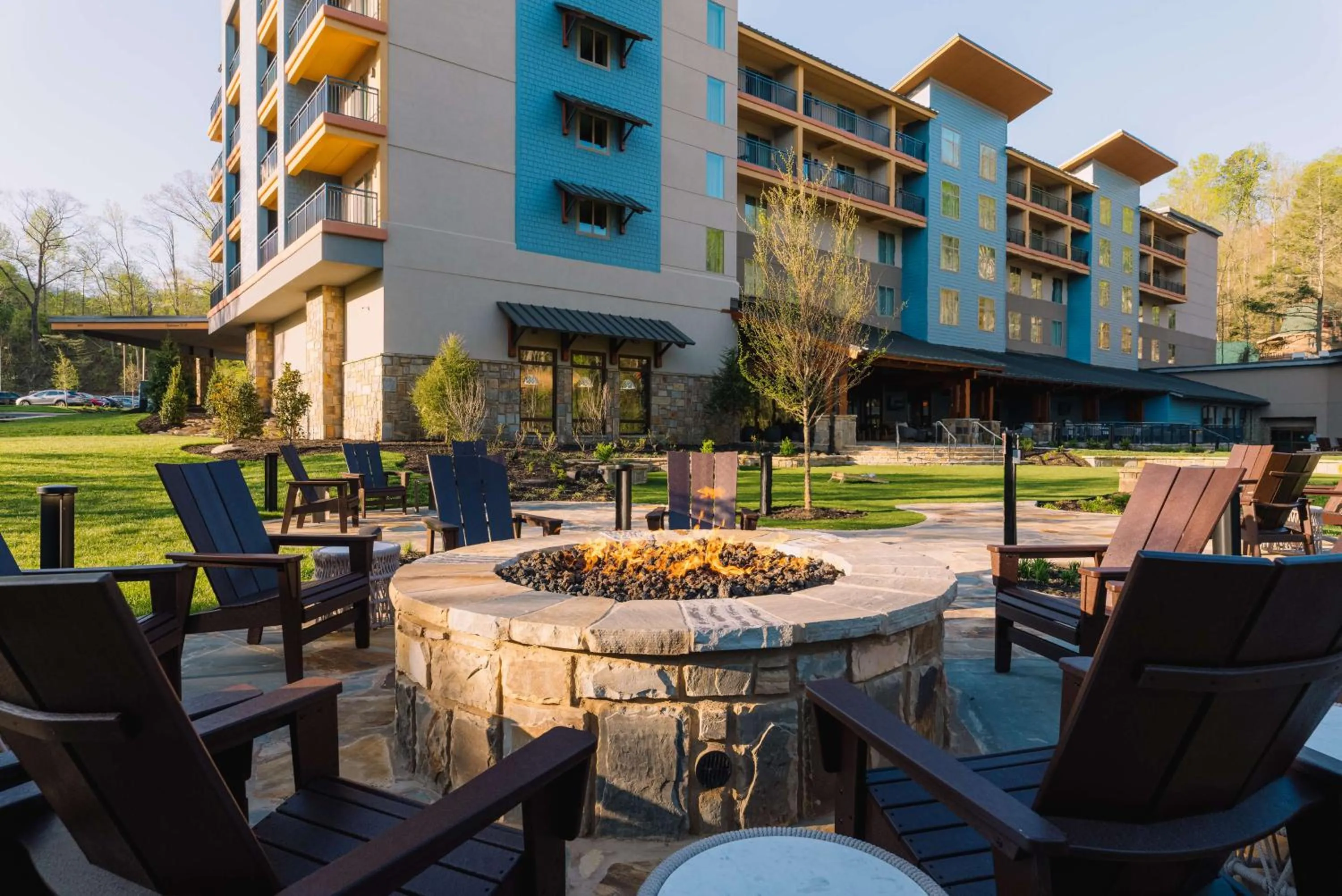 Patio in Embassy Suites By Hilton Gatlinburg Resort