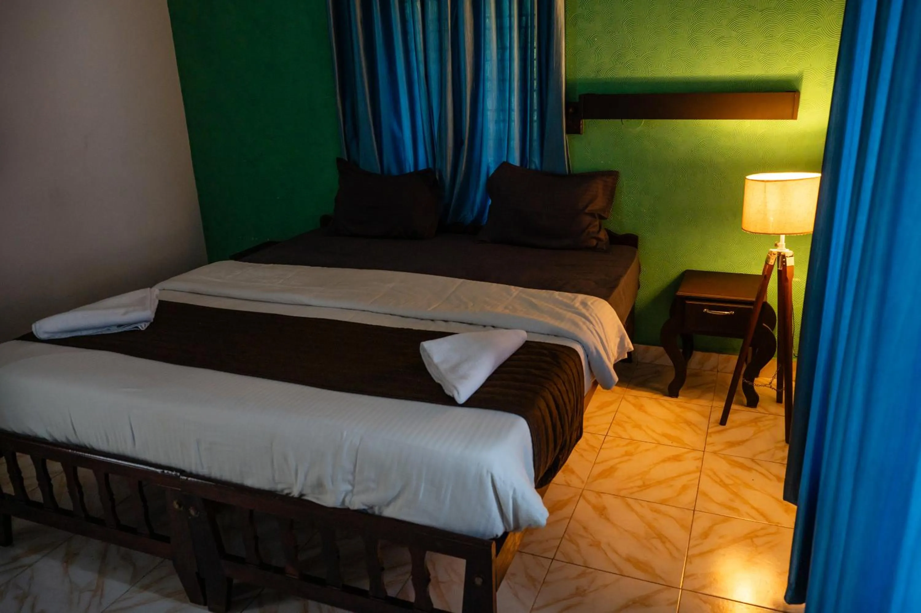 Bed in Sky Frame Beach Resort