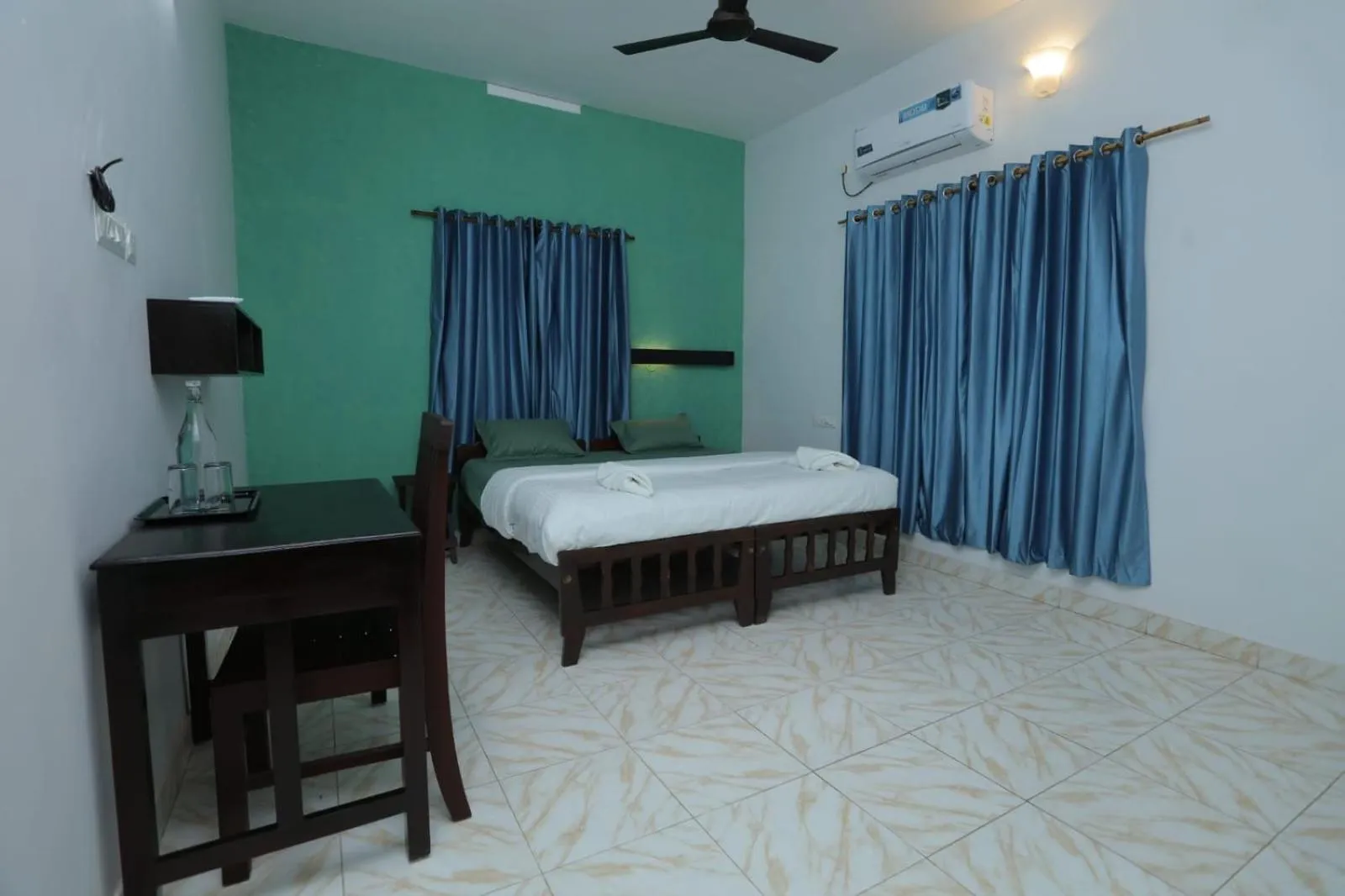 Bed in Sky Frame Beach Resort