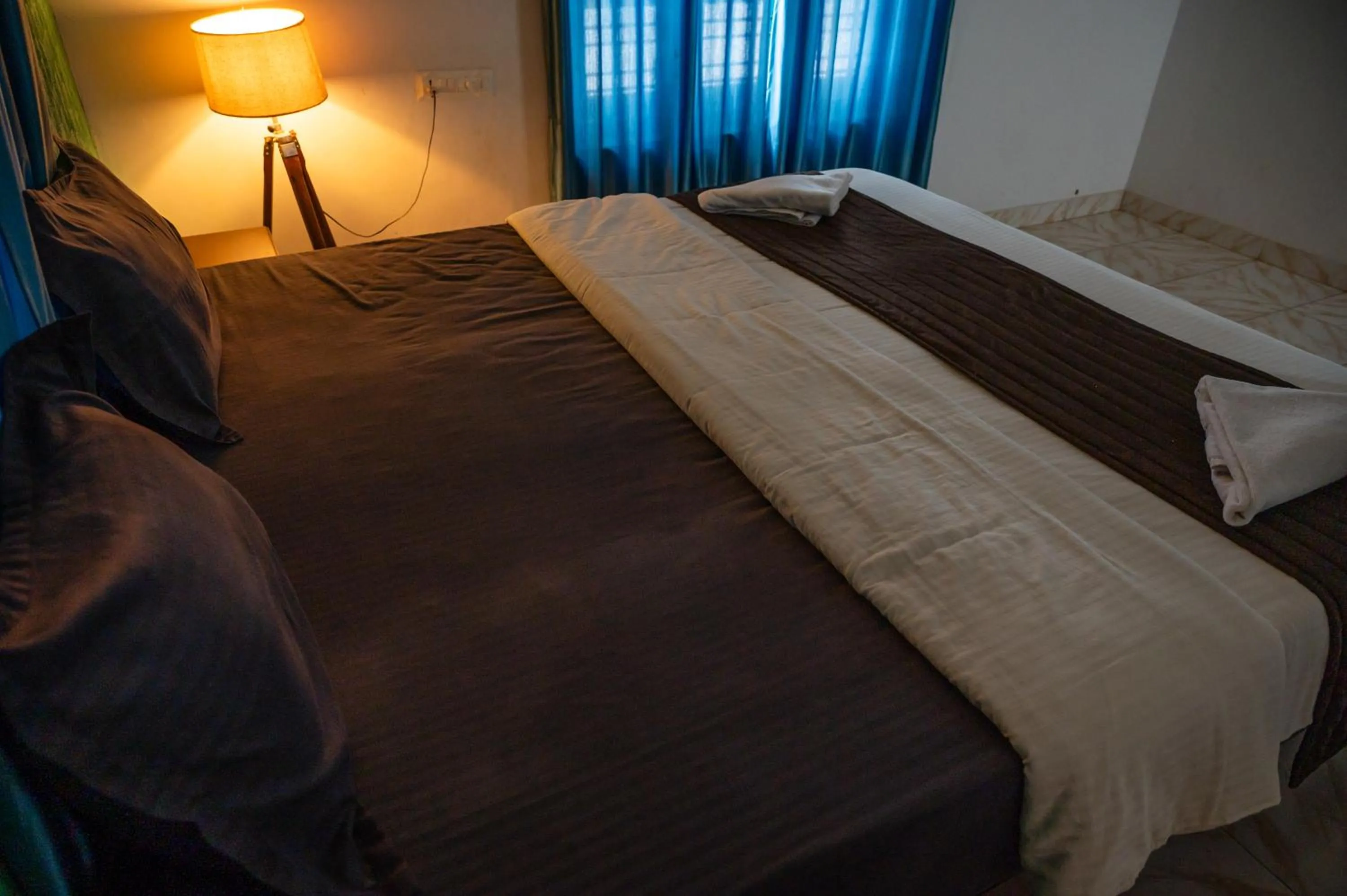 Bed in Sky Frame Beach Resort