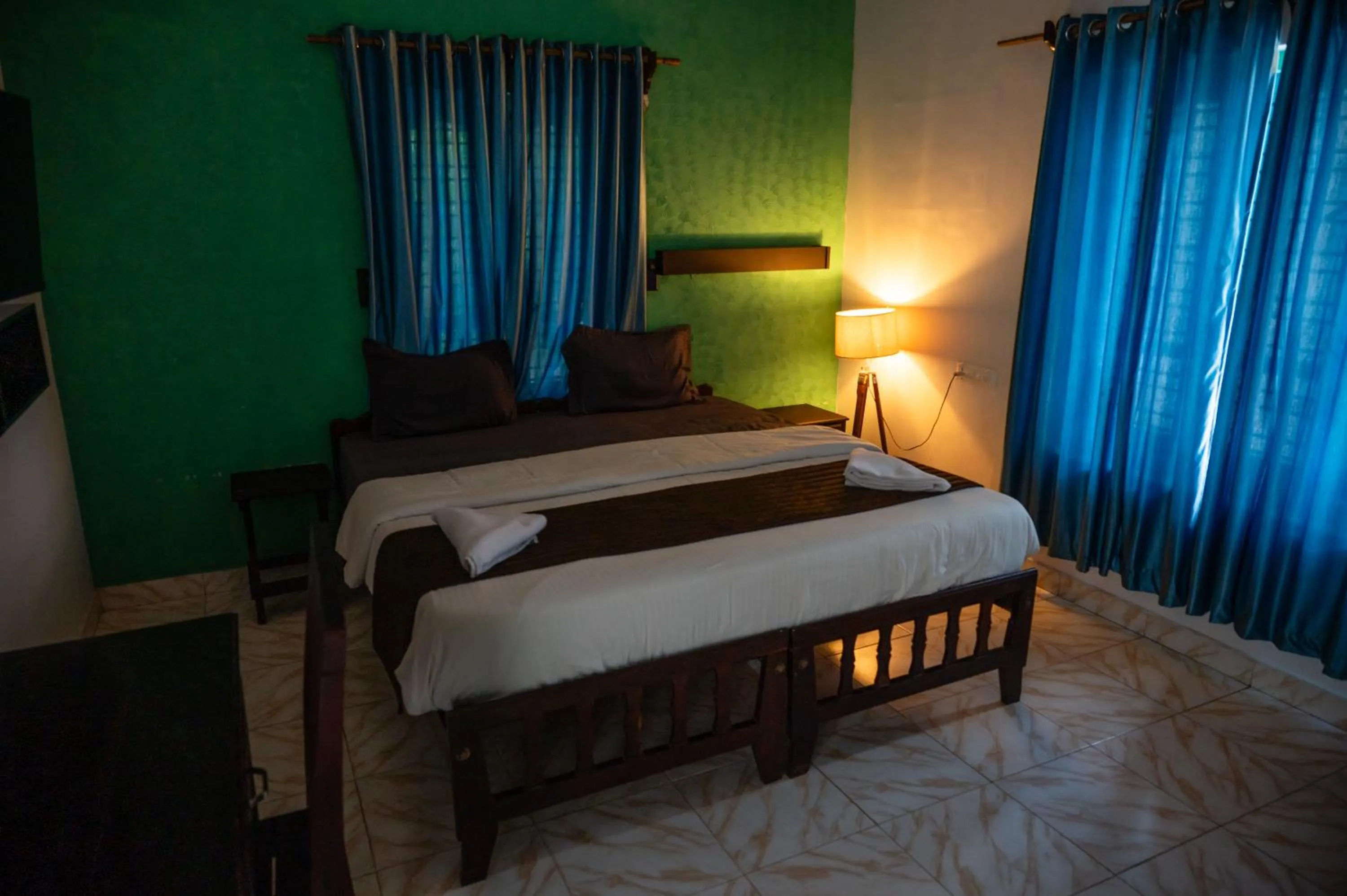 Bed in Sky Frame Beach Resort