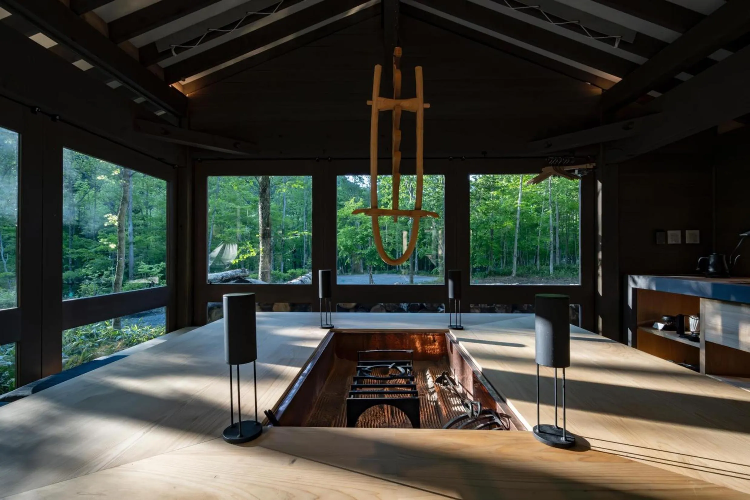 Dining area in Moving Inn Tokachi Kitanomori