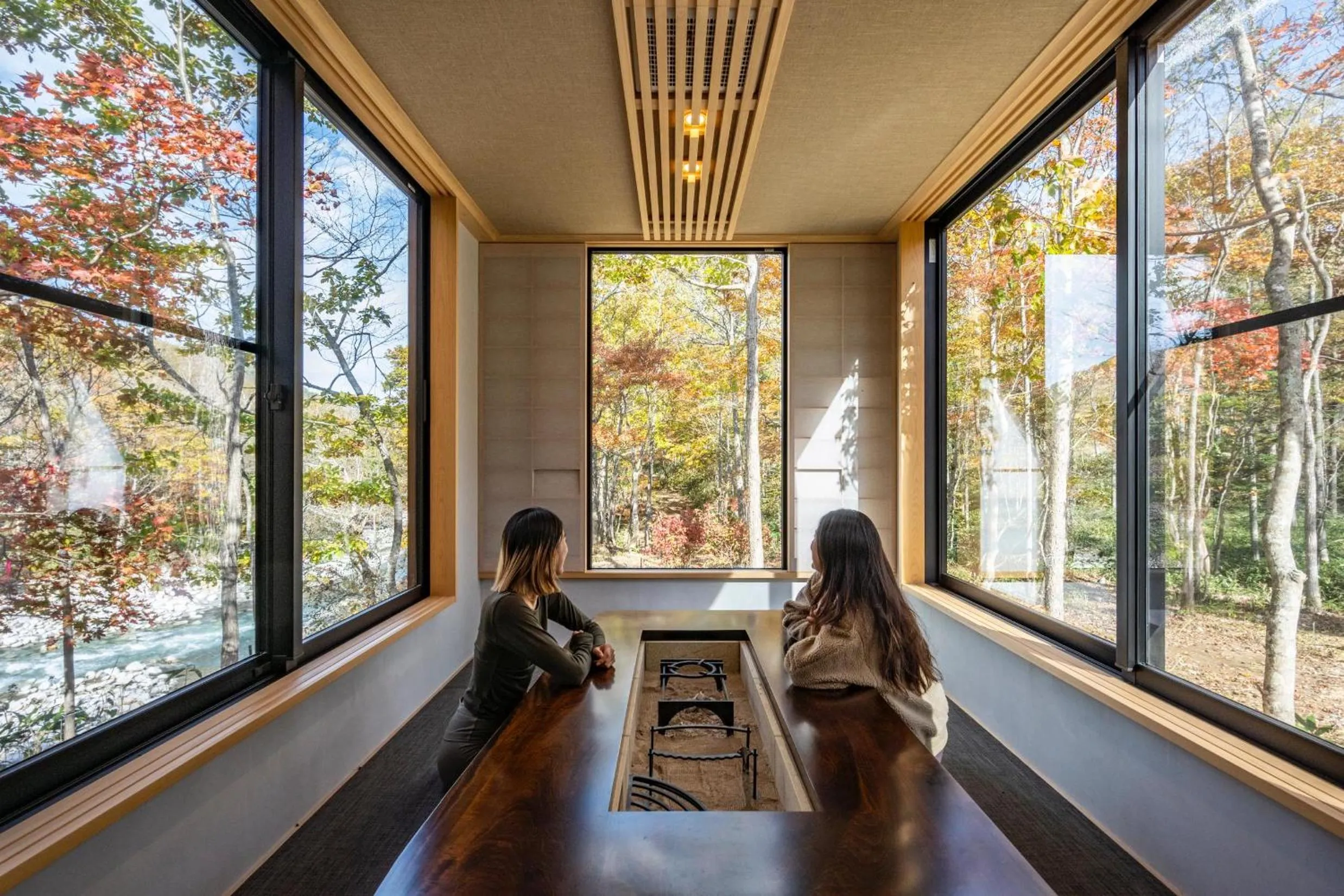 Dining area in Moving Inn Tokachi Kitanomori