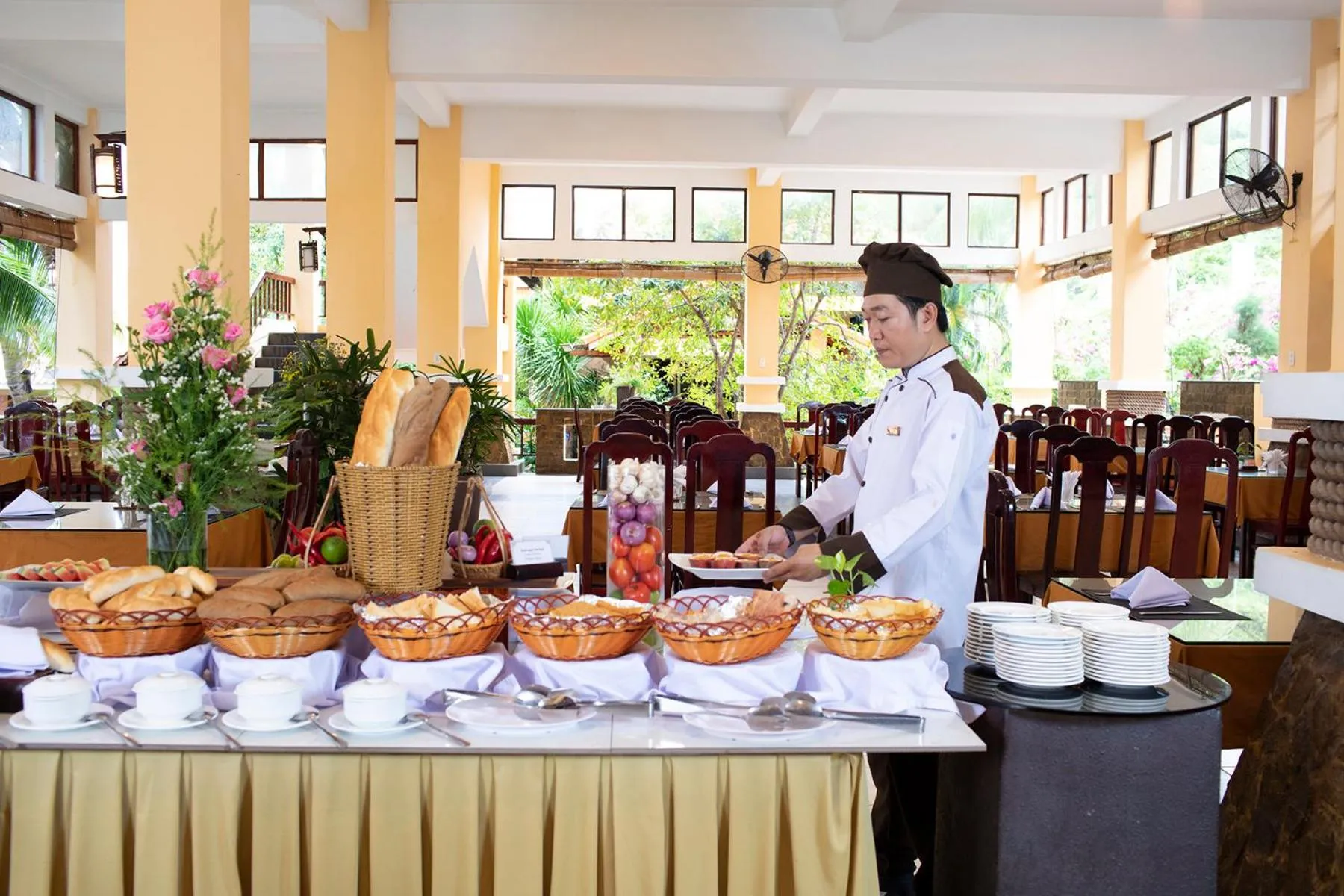 Breakfast in Hon Rom Central Beach Resort
