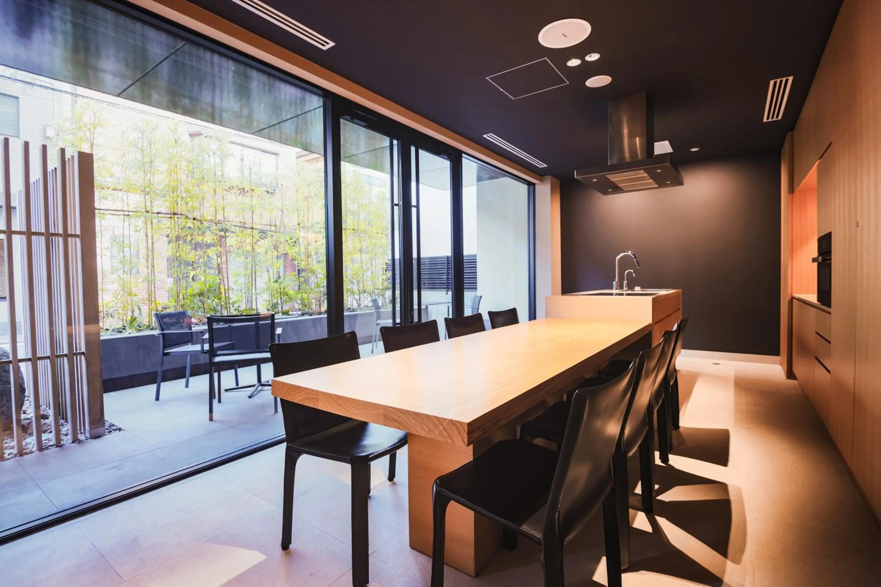 Seating area in KABIN Koji