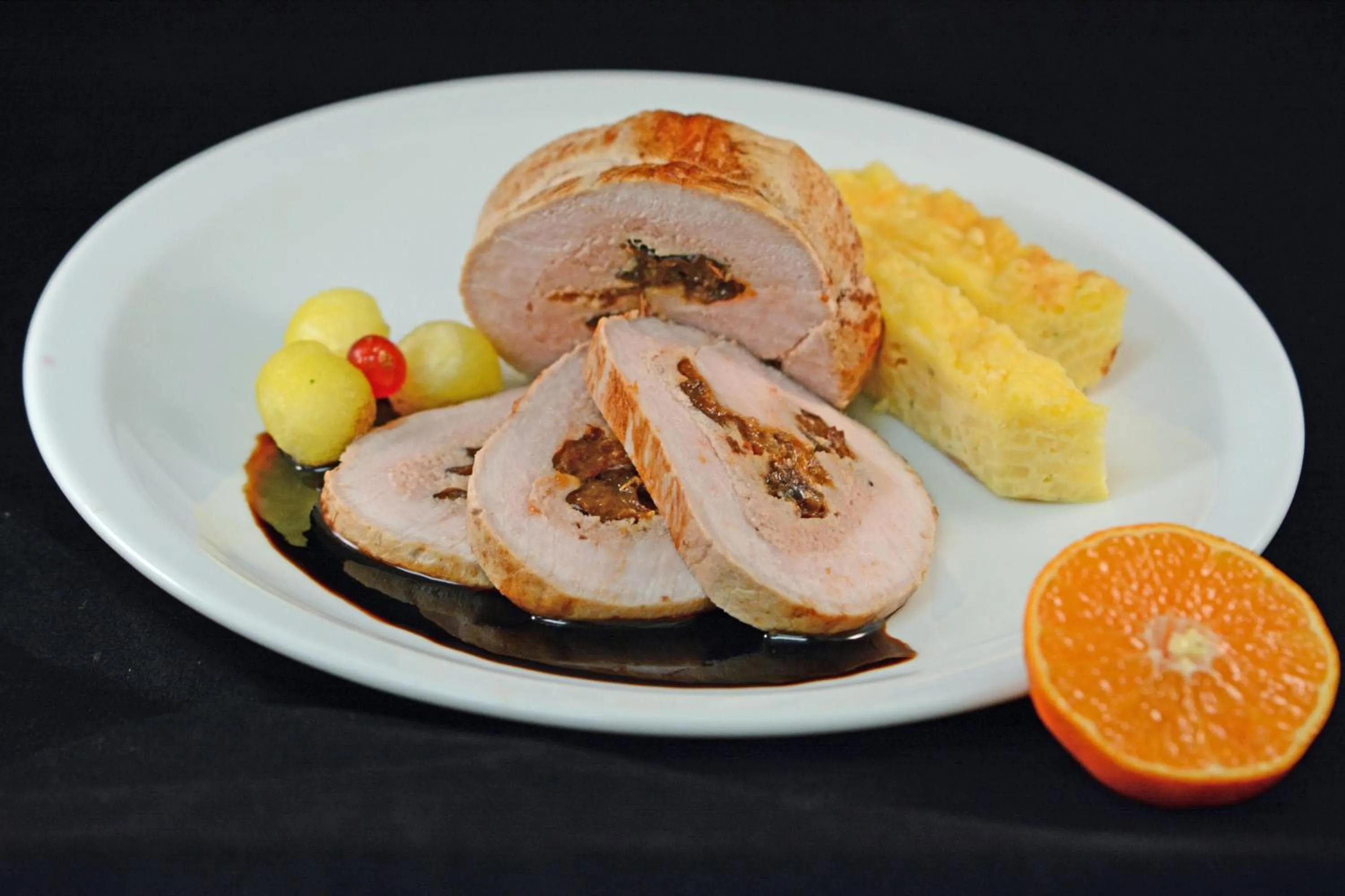 Food close-up in Hotel Restaurant Piccard