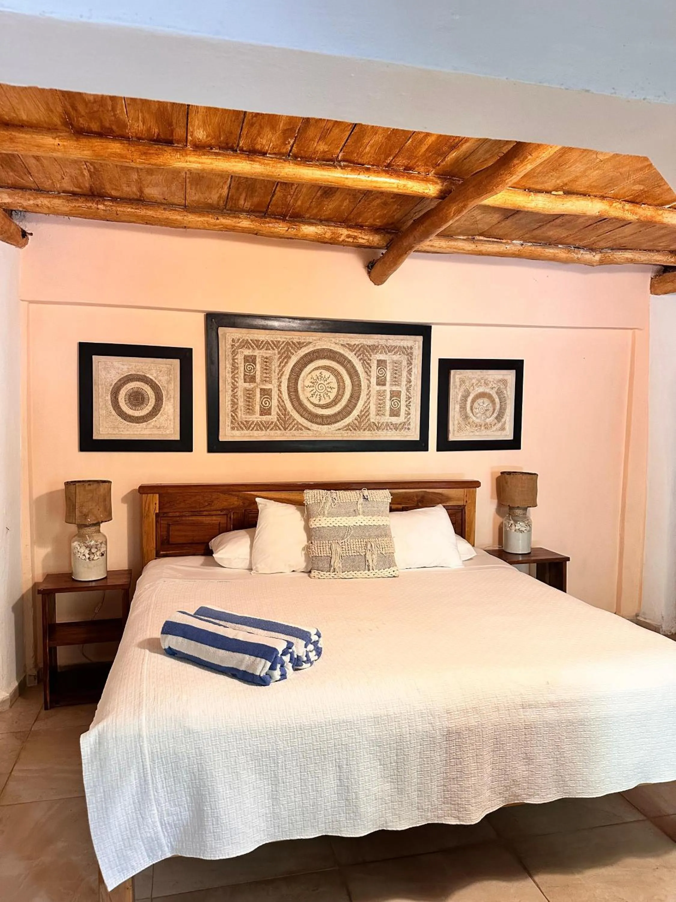 Bed in Playa Canek Beachfront Eco Hotel